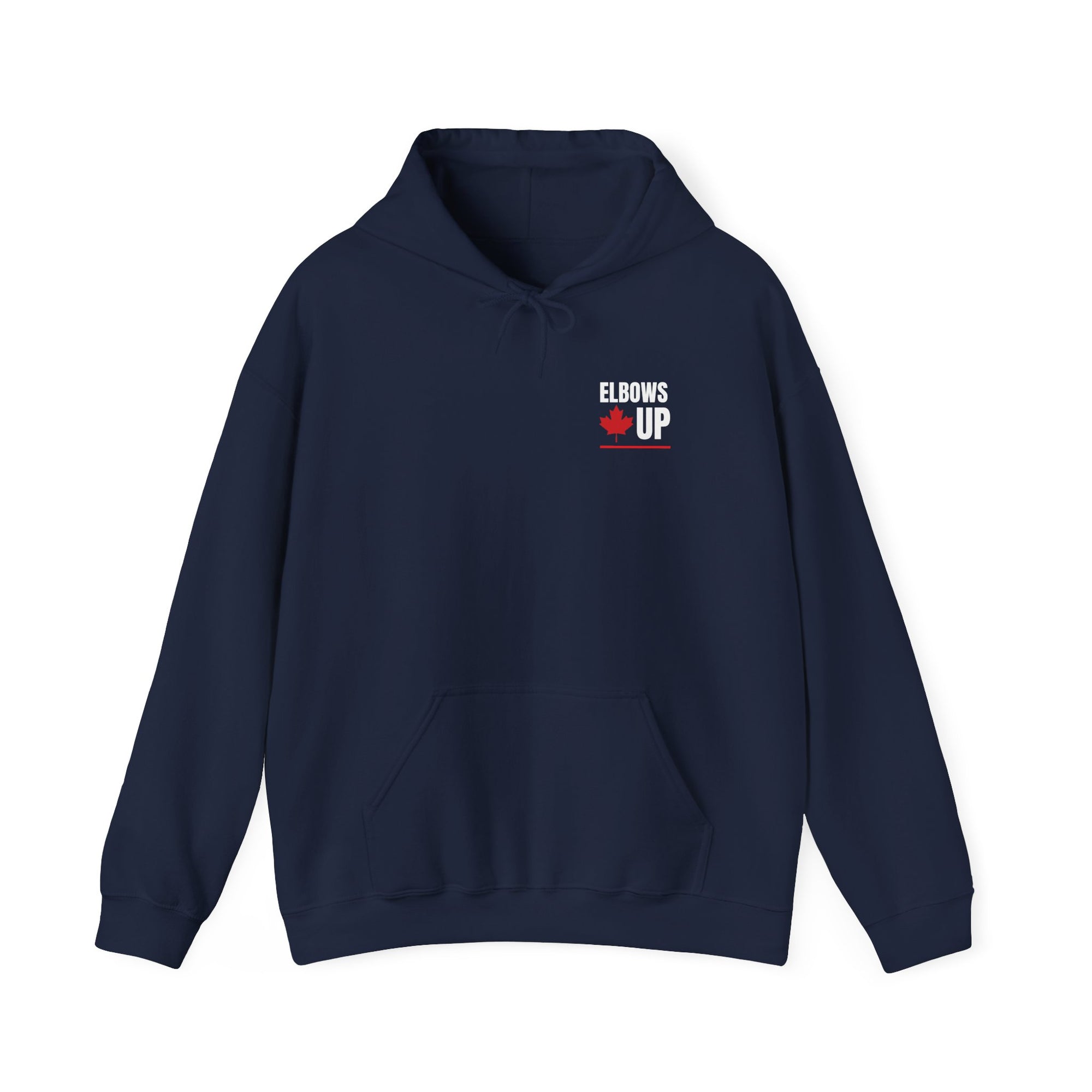 Elbows Up Badge Hoodie Navy