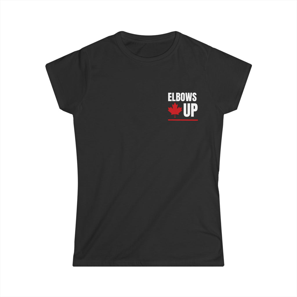 Elbows Up Badge Women Shirt Balck