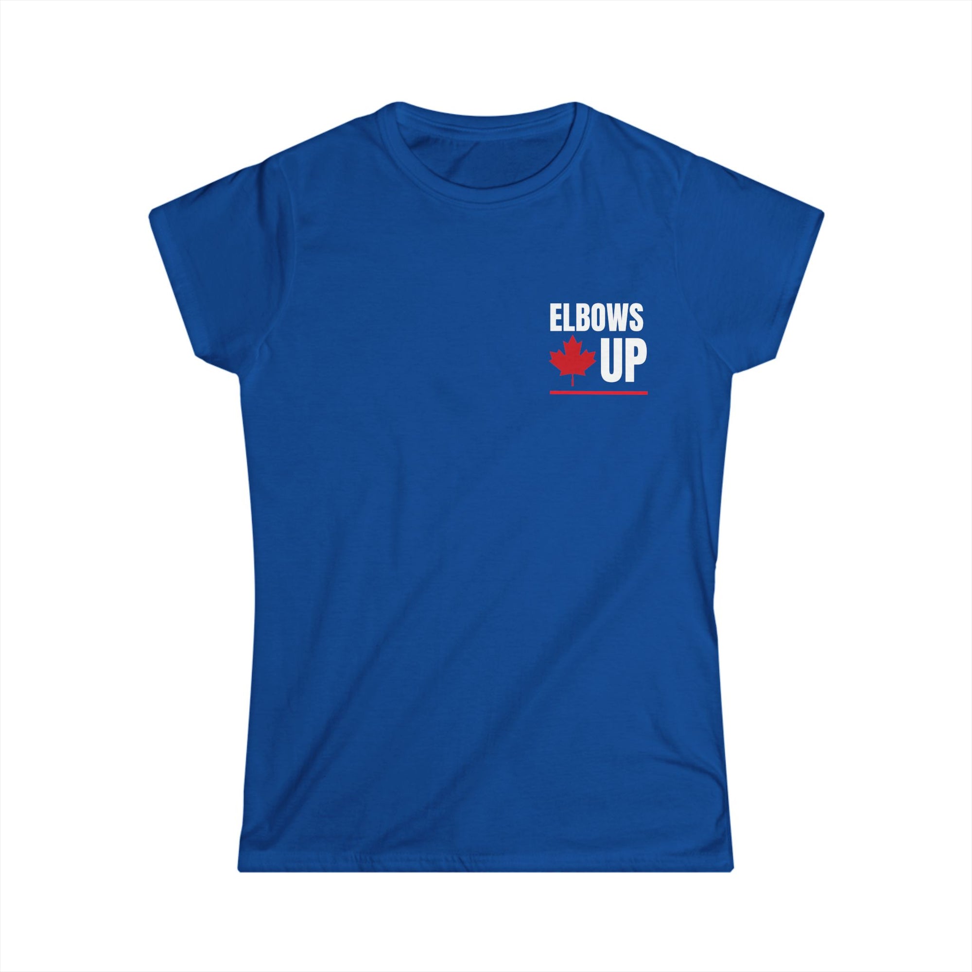 Elbows Up Badge Women Shirt Blue