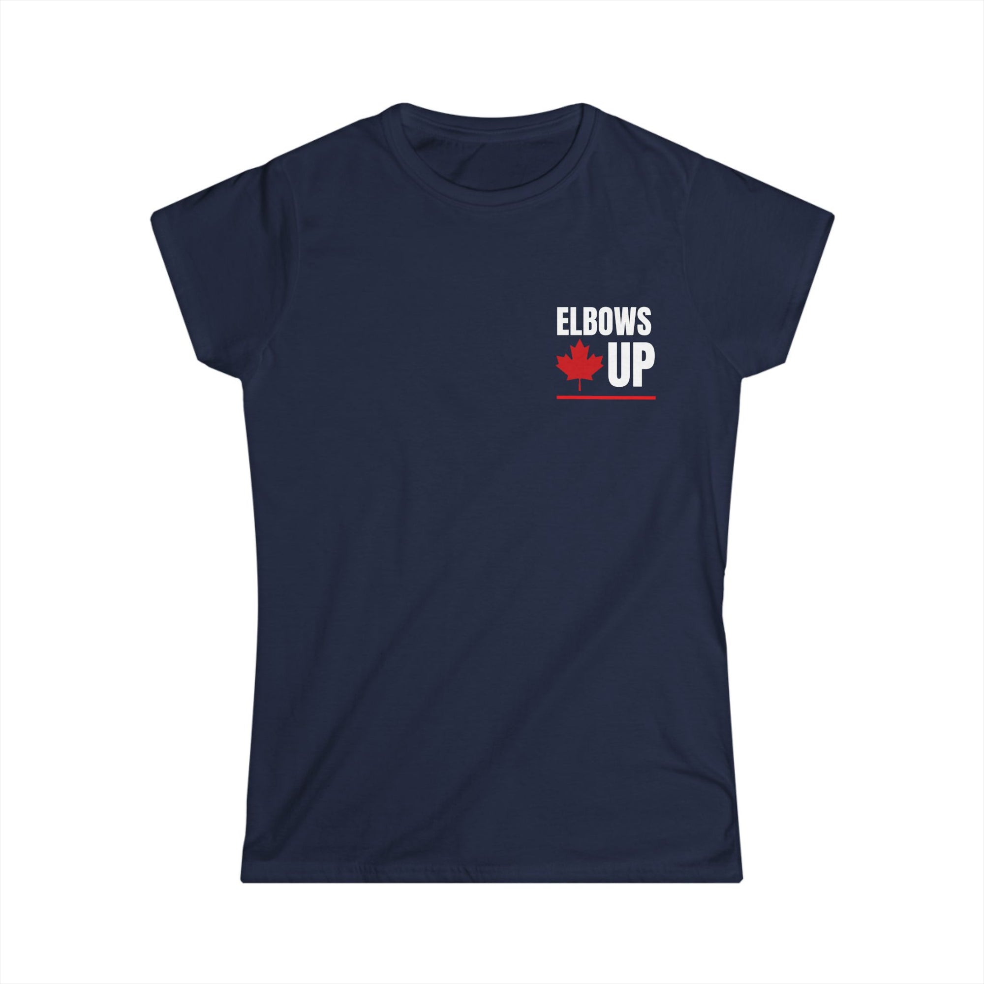 Elbows Up Badge Women Shirt Navy