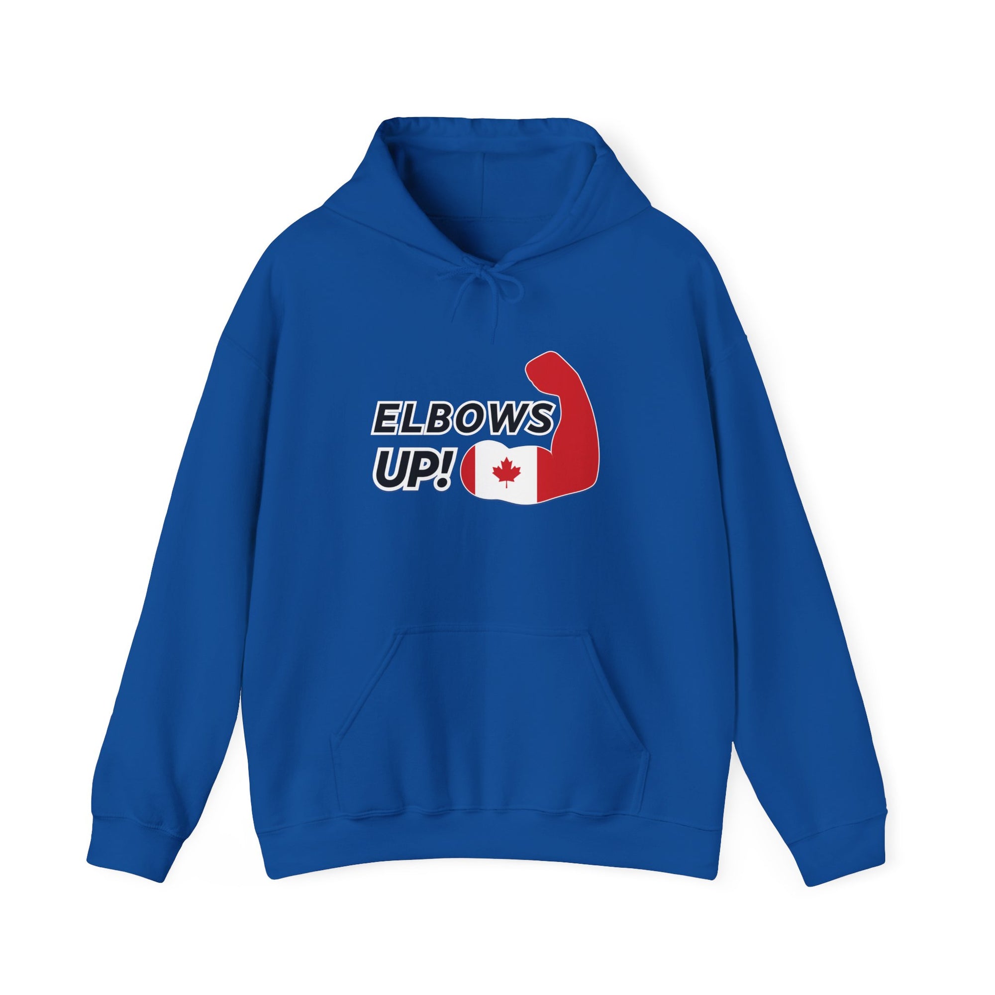 Elbows up! Power Hoodie Blue