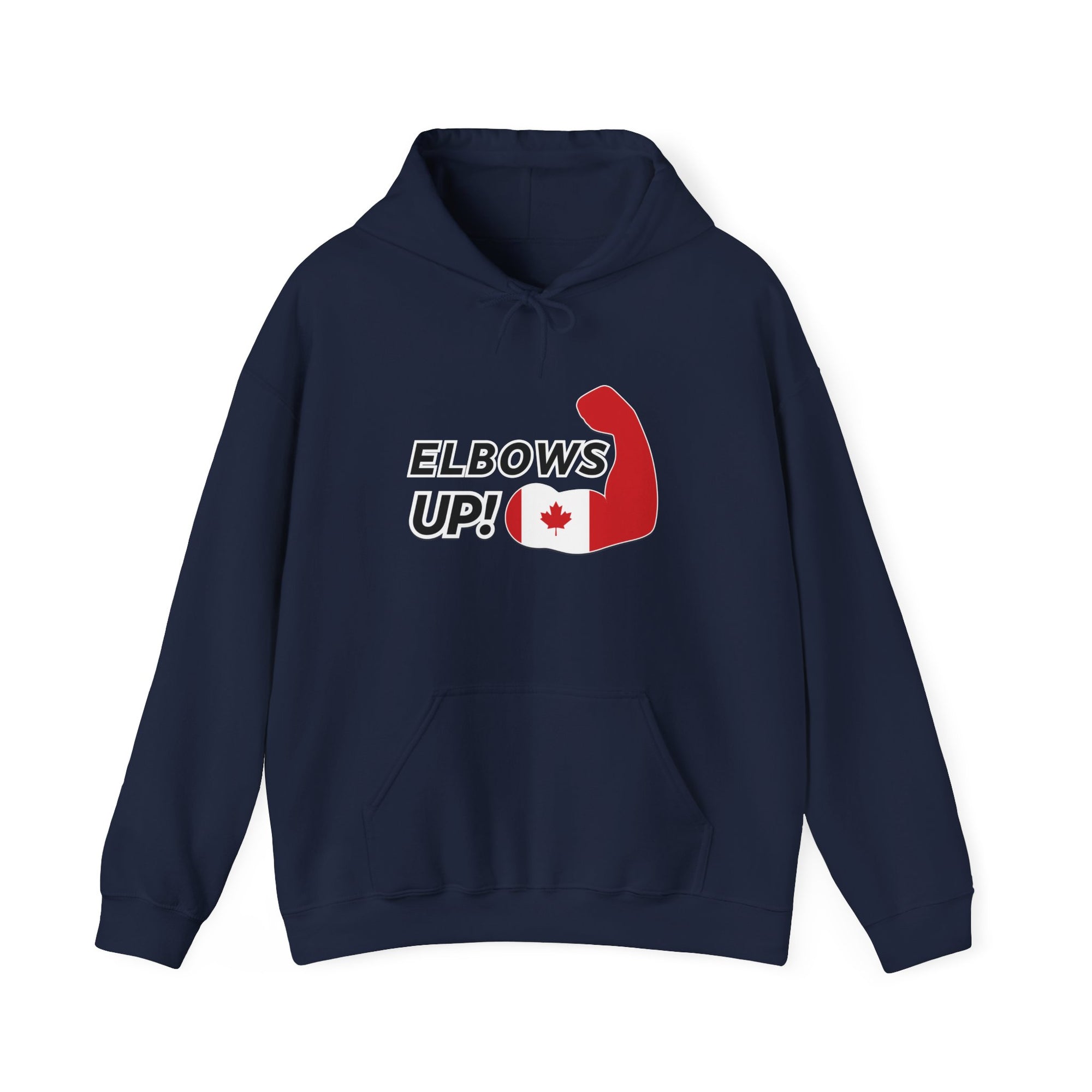 Elbows Up Power Hoodie Navy