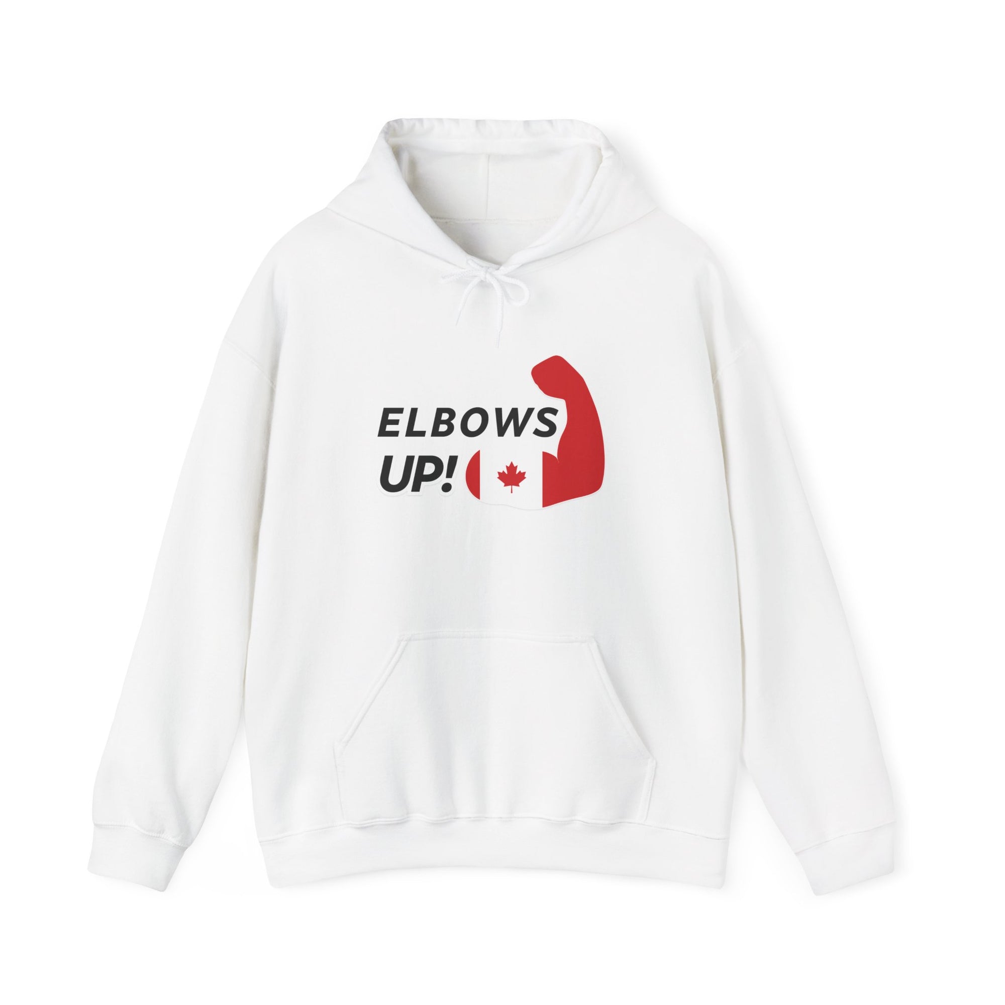 Elbows up! Power Hoodie White 