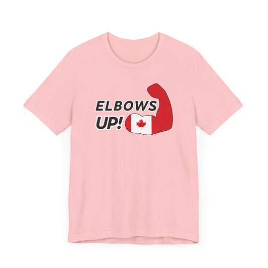 Elbows Up Canadian Power Shirt Pink