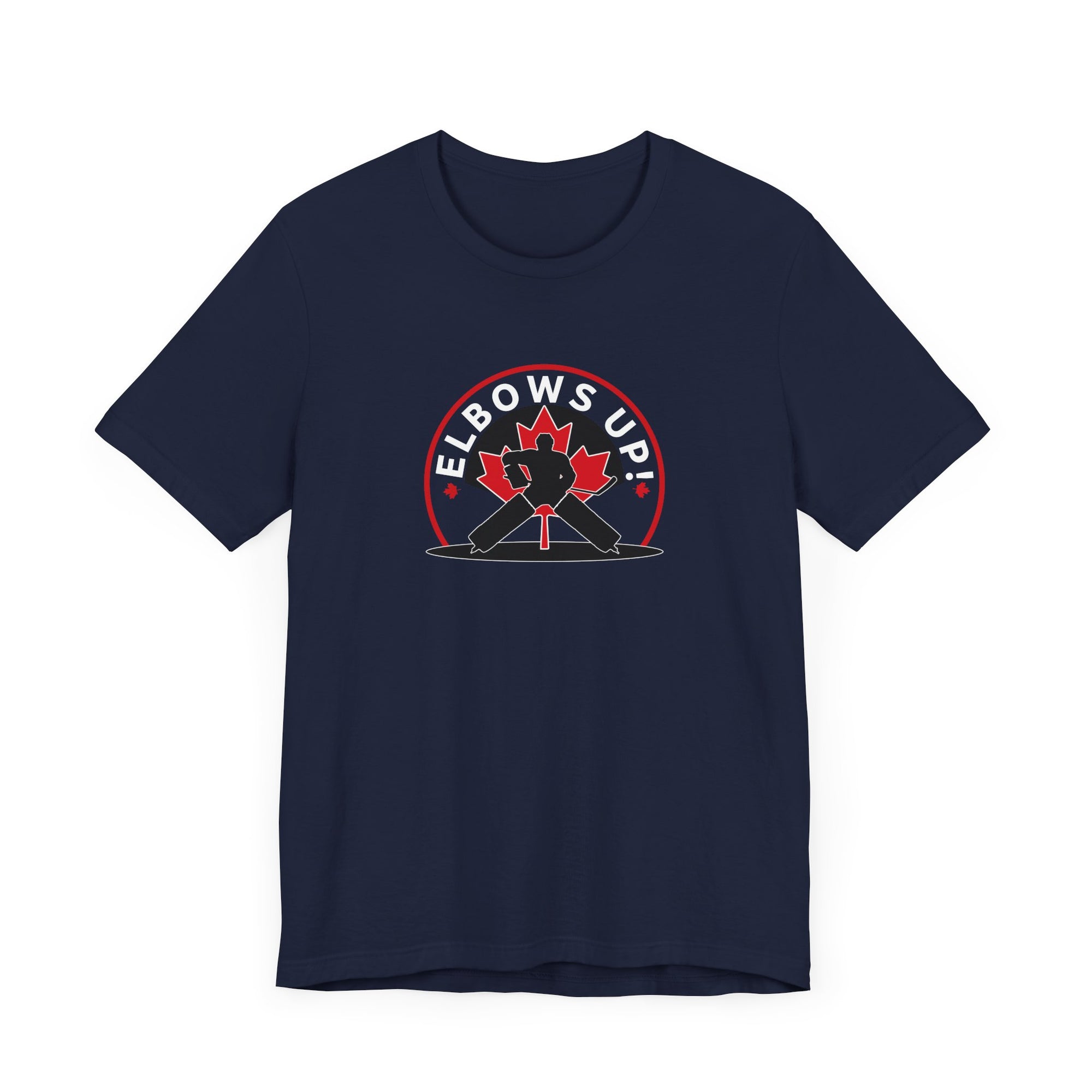 Elbows Up Hockey Shirt Navy