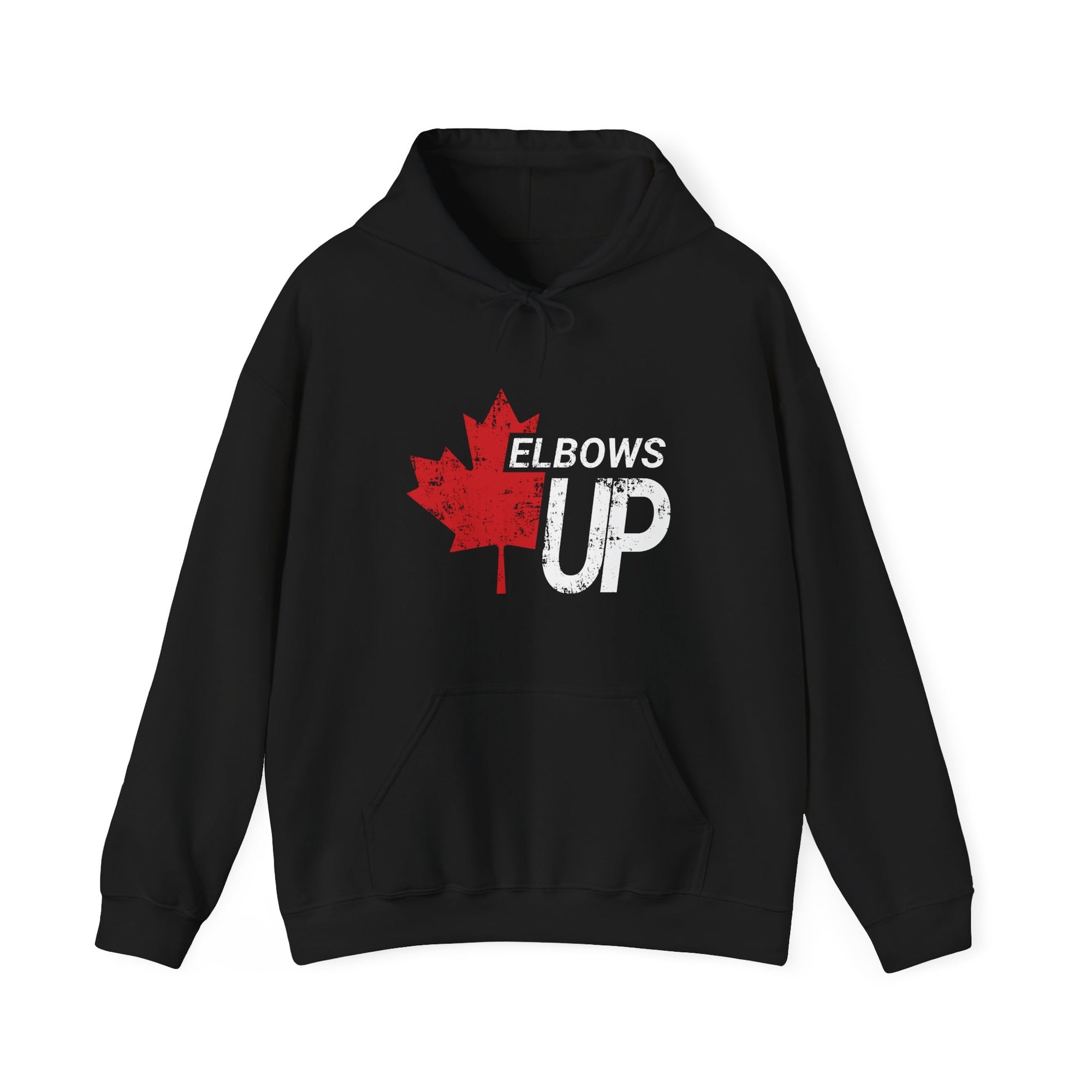 elbows up maple grunge hoodie black