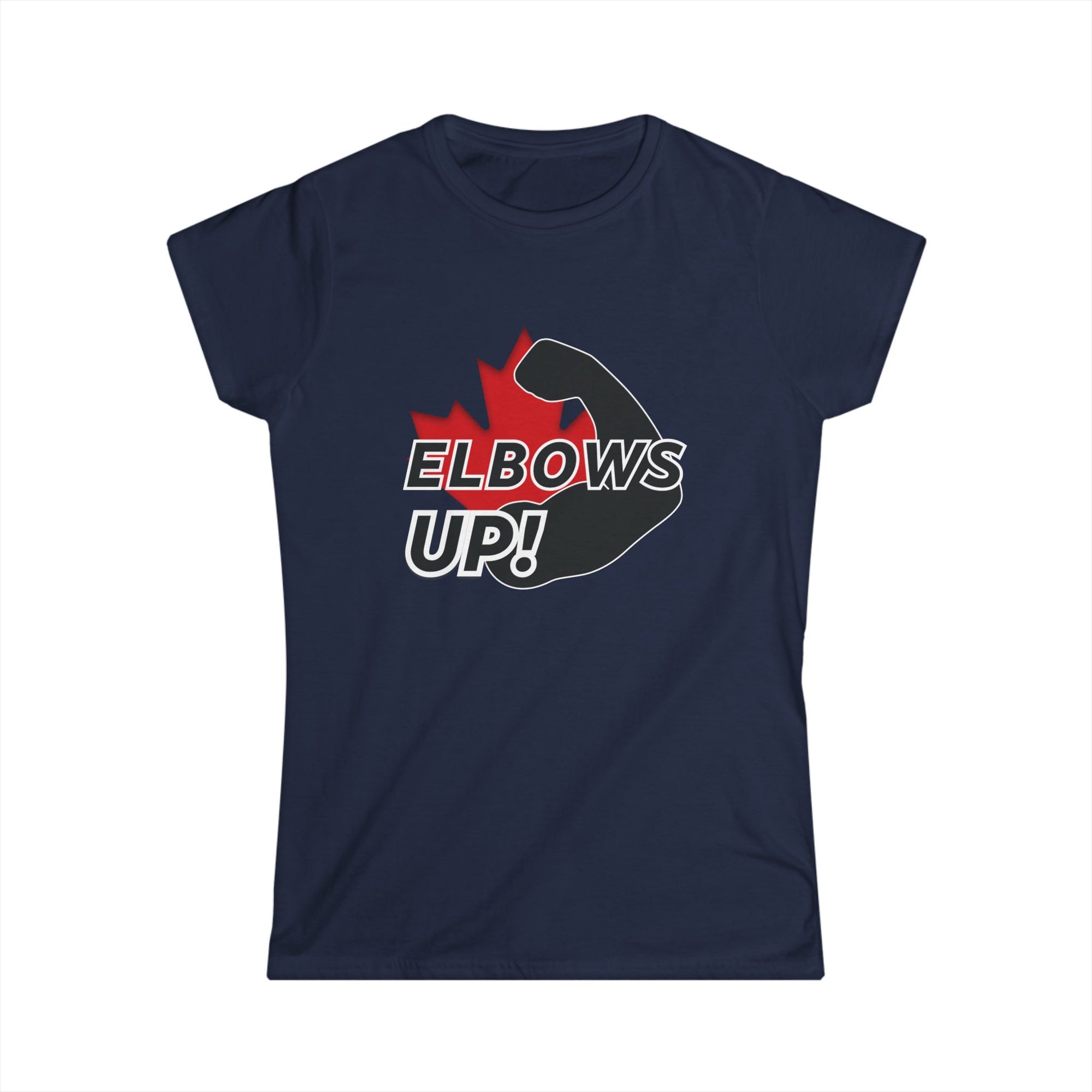 Elbows Up Women Shirt Navy