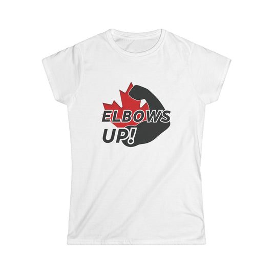 Elbows Up Women Shirt White