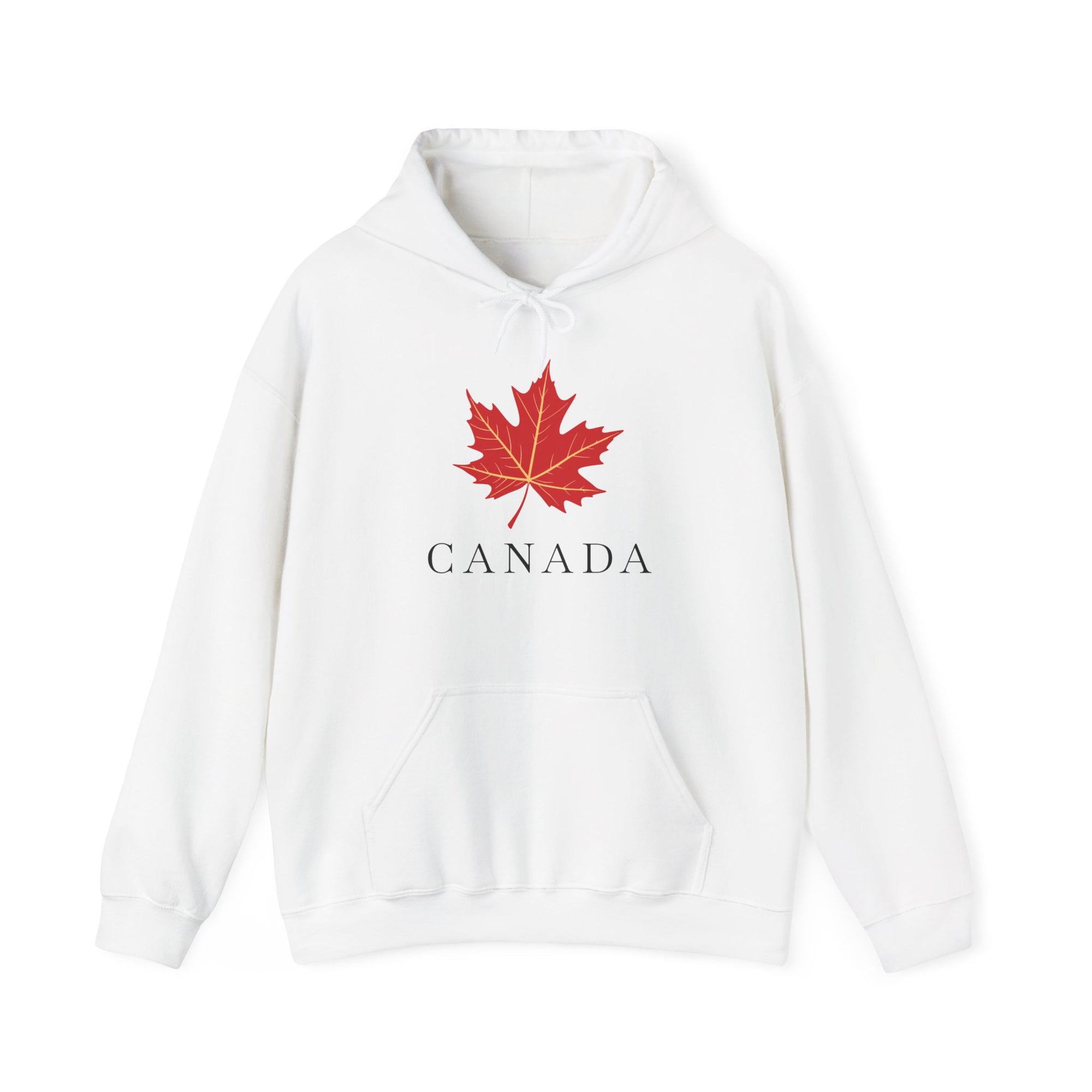 Elegant Maple Leaf Hoodie White
