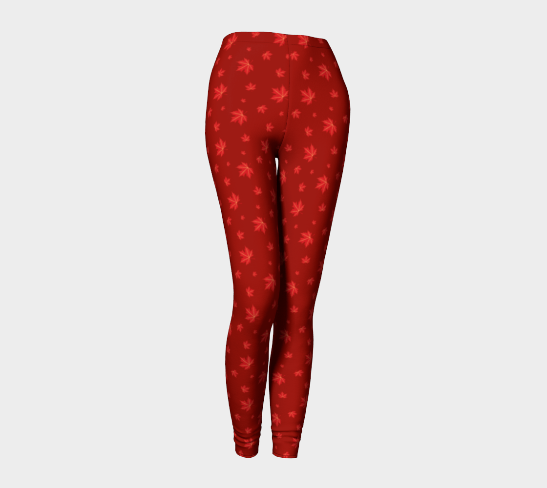 Elegant Maple Leaves Leggings
