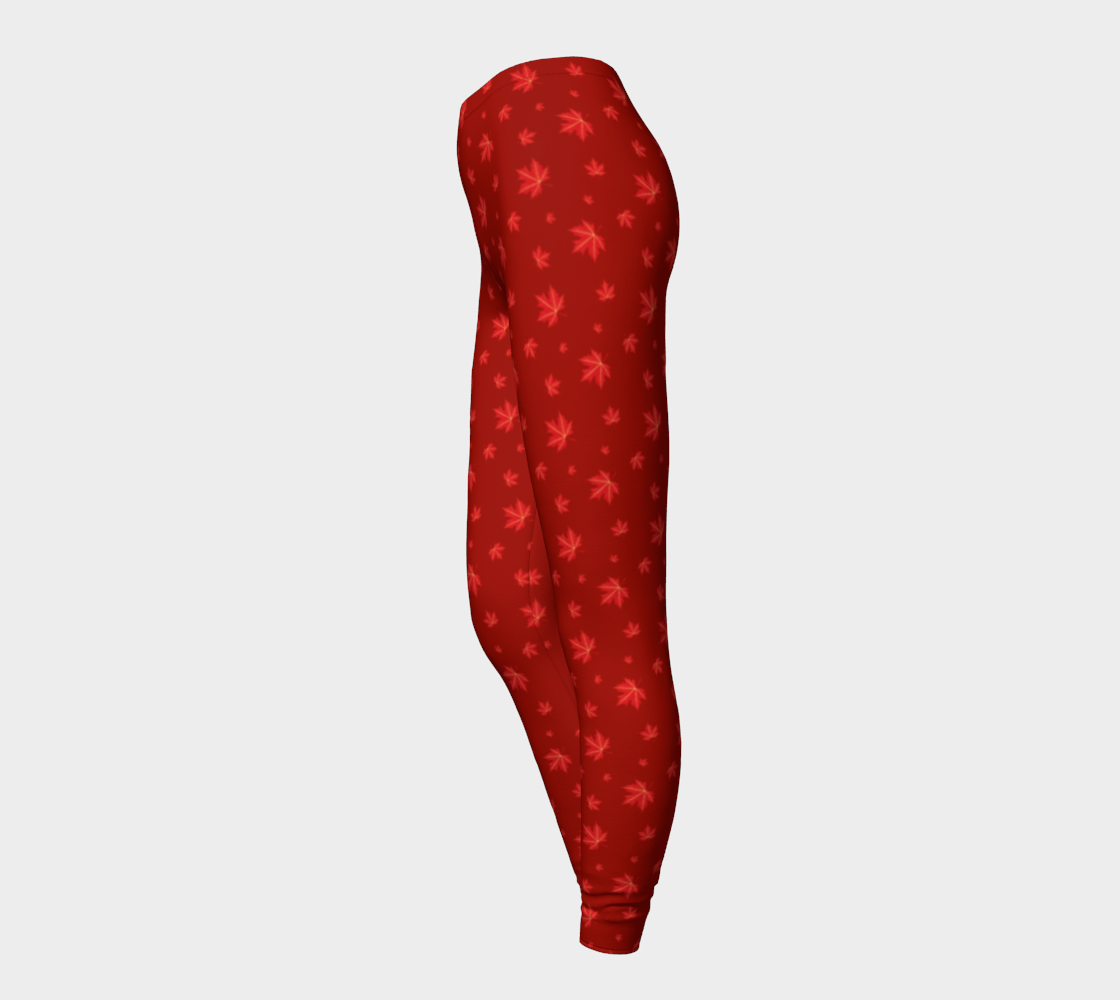 Elegant Maple Leaves Leggings