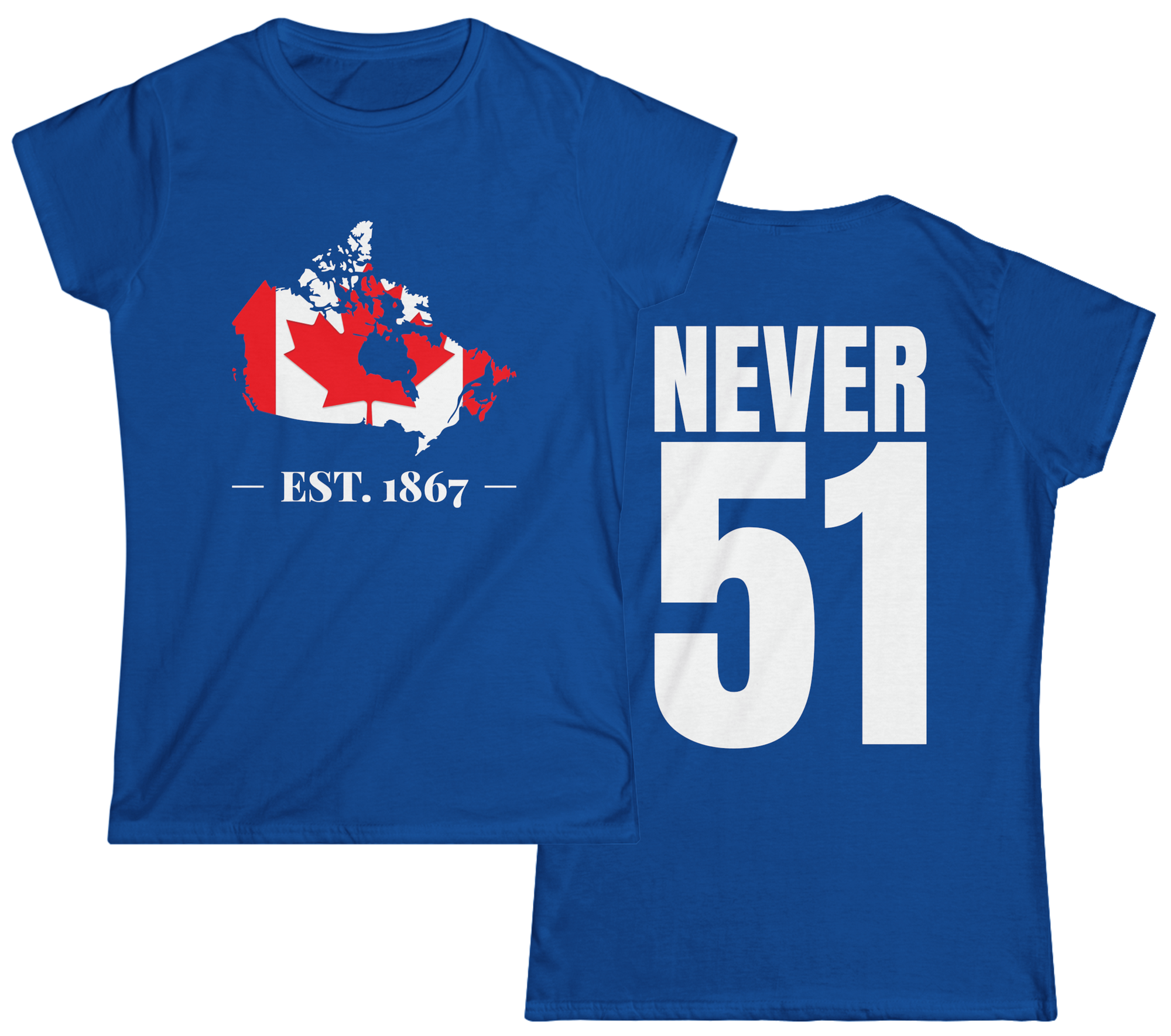 Established 1867 never 51 women's shirt blue