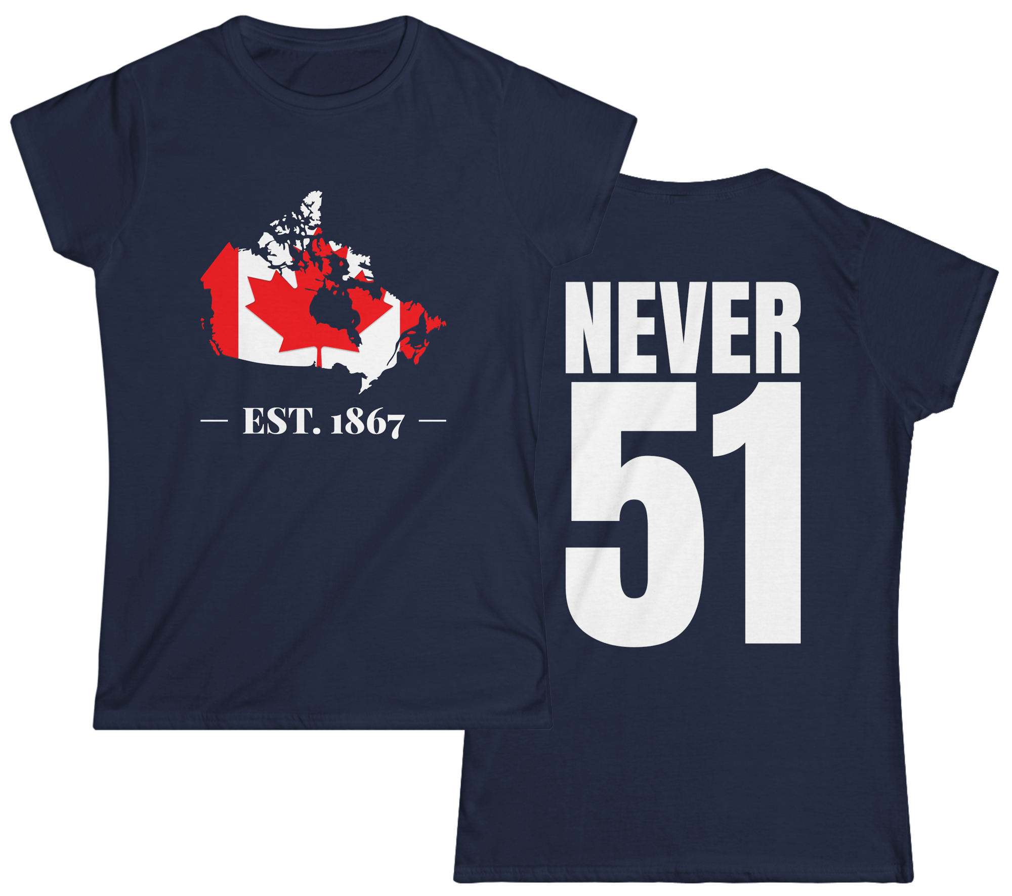 Established 1867 never 51 women's shirt navy