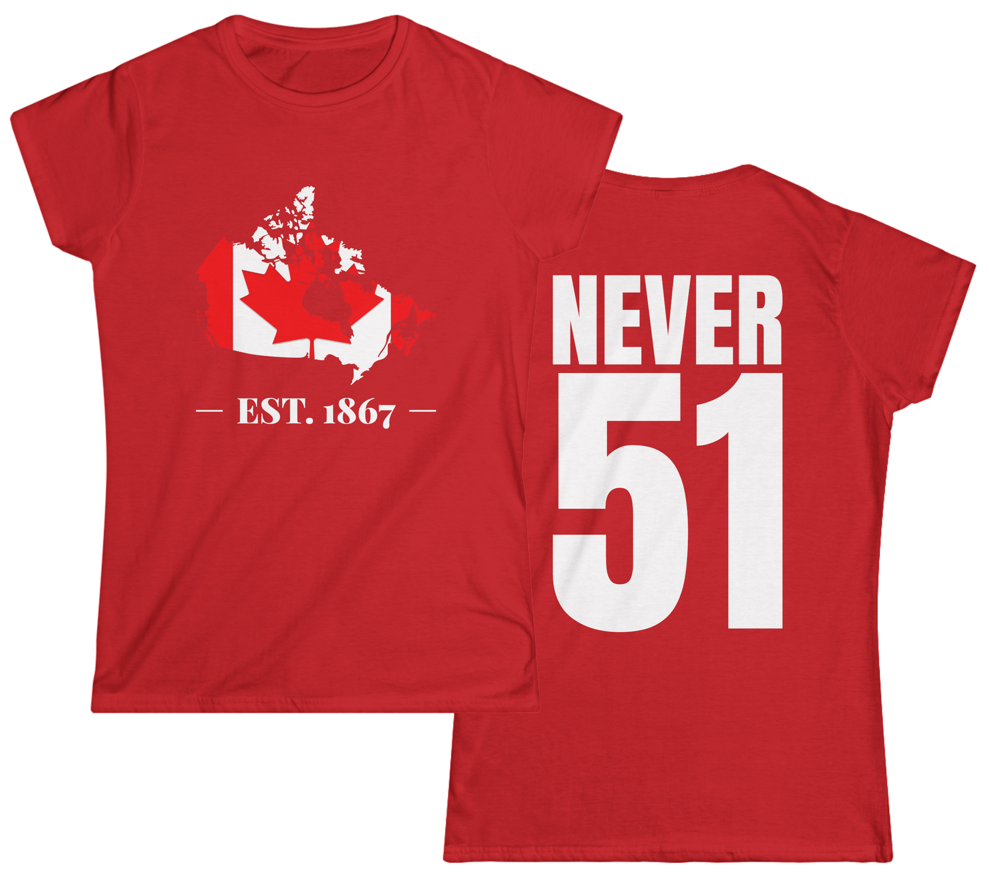 Established 1867 never 51 women's shirt red