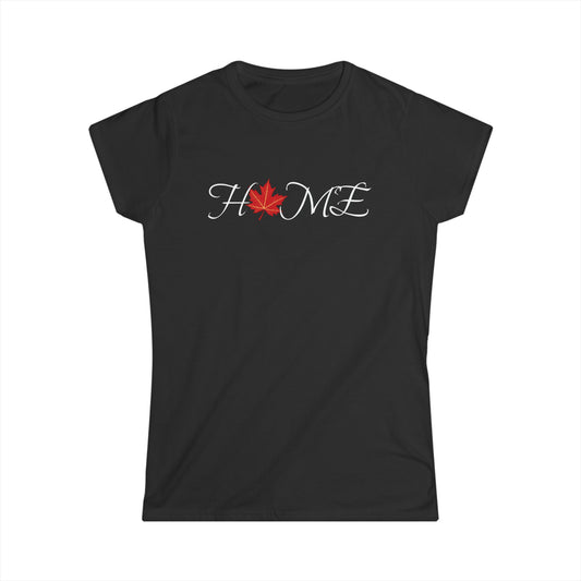 home elegant maple leaf women's shirt black