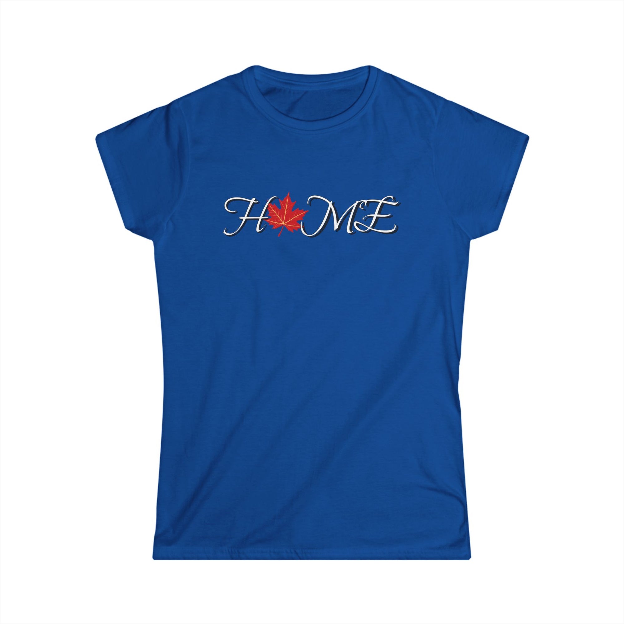 home elegant maple leaf women's shirt blue