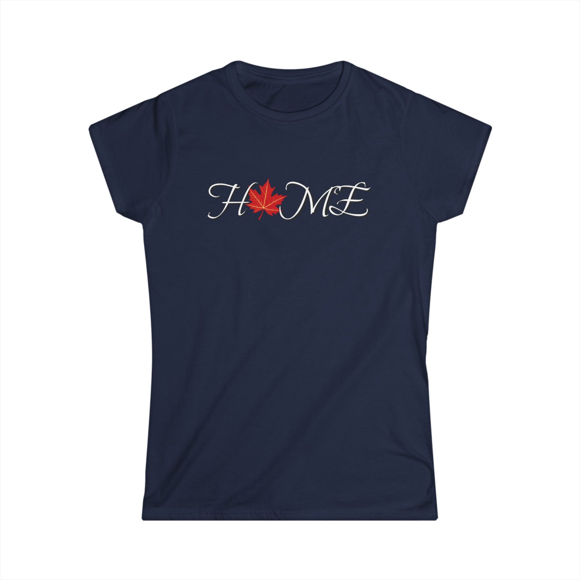 home elegant maple leaf women's shirt navy