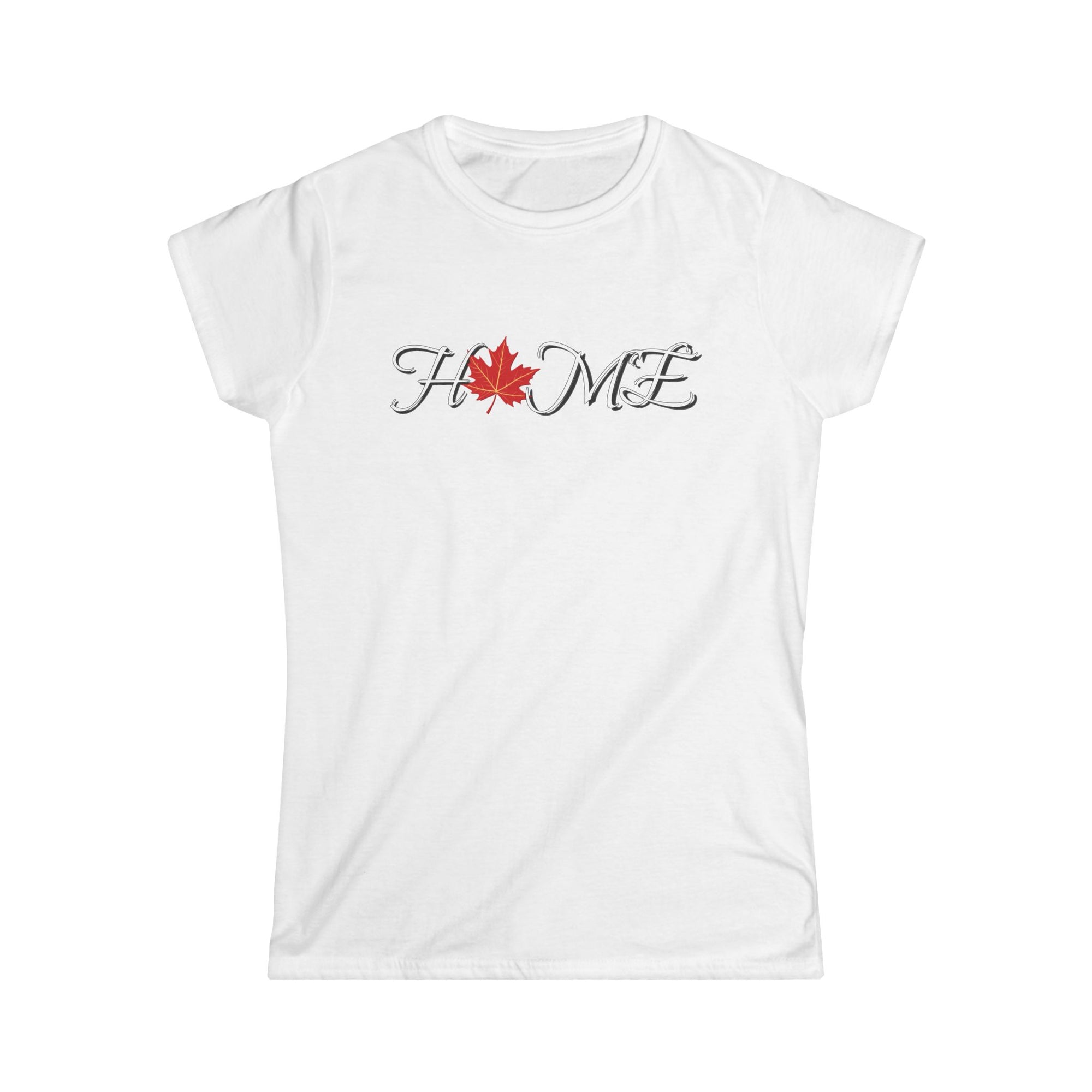 home elegant maple leaf women's shirt white