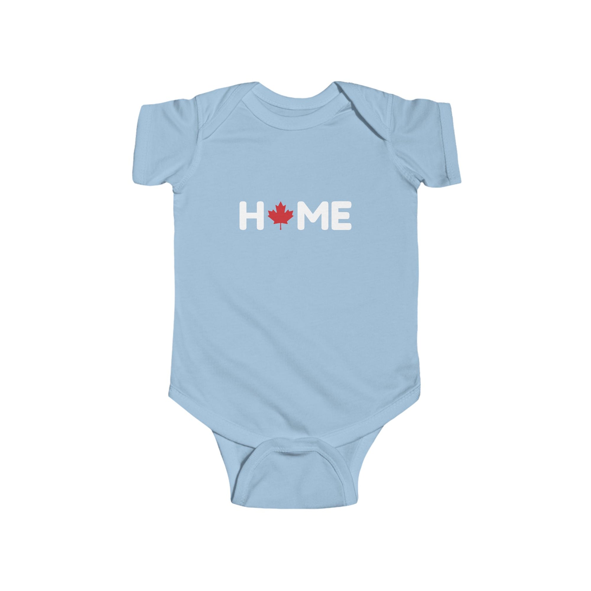 Home Maple Leaf  Baby Onesie Blue