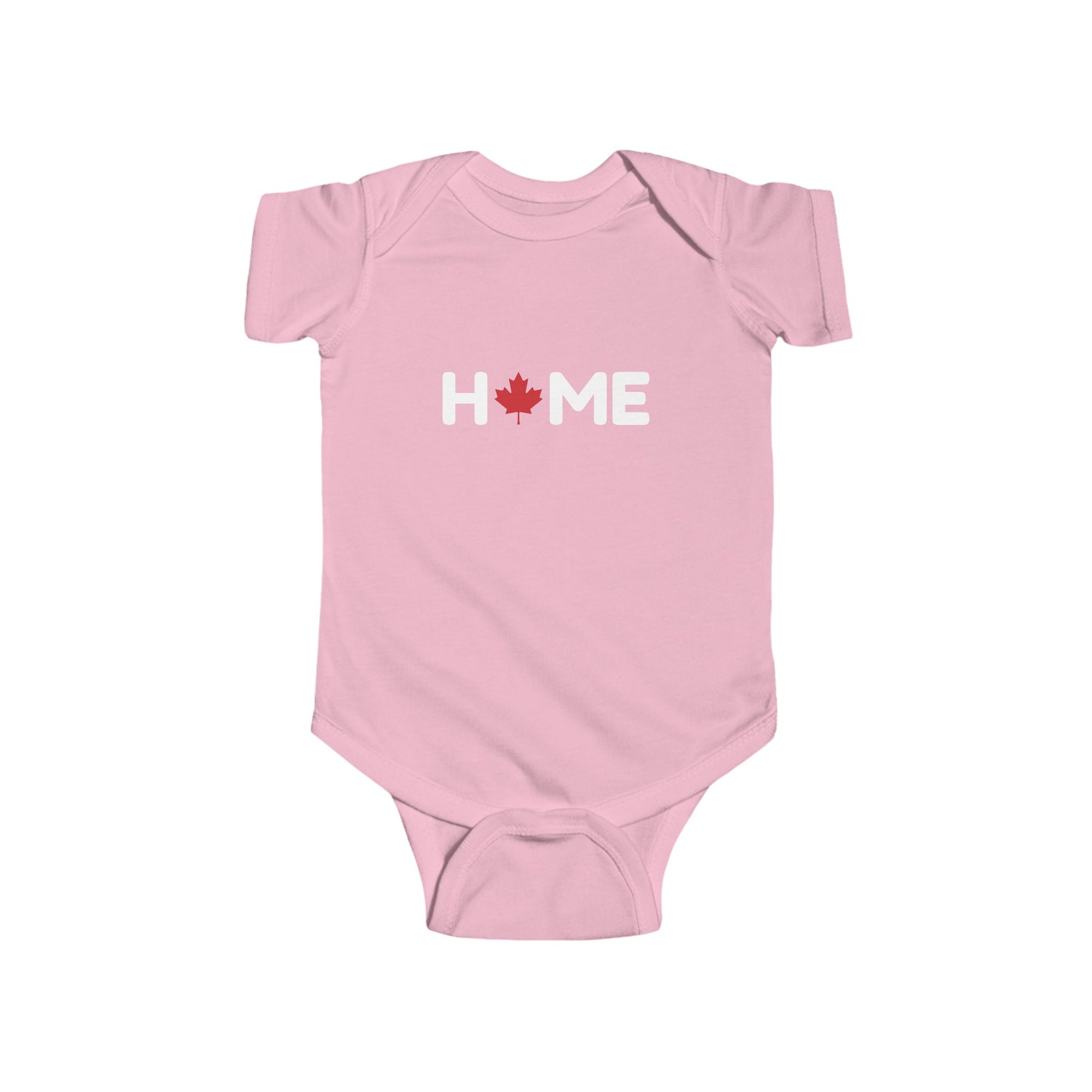 Home Maple Leaf  Baby Onesie Pink