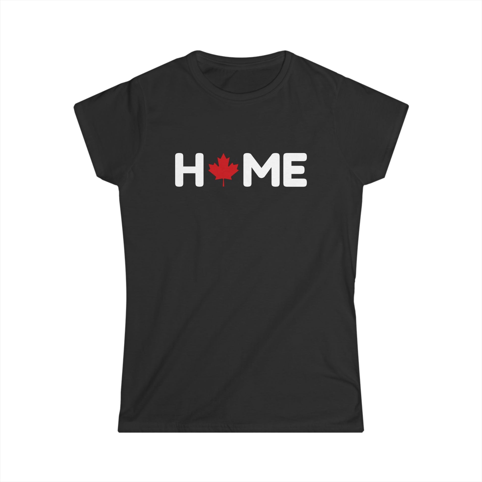 Home Maple Leaf Women Shirt Black