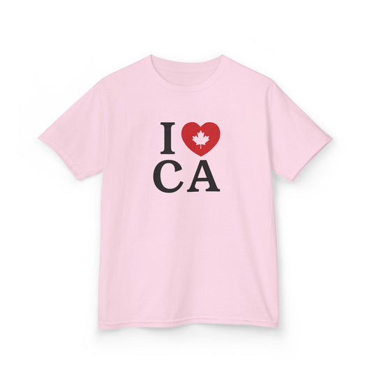 I Love Canada Kid Shirt Pink