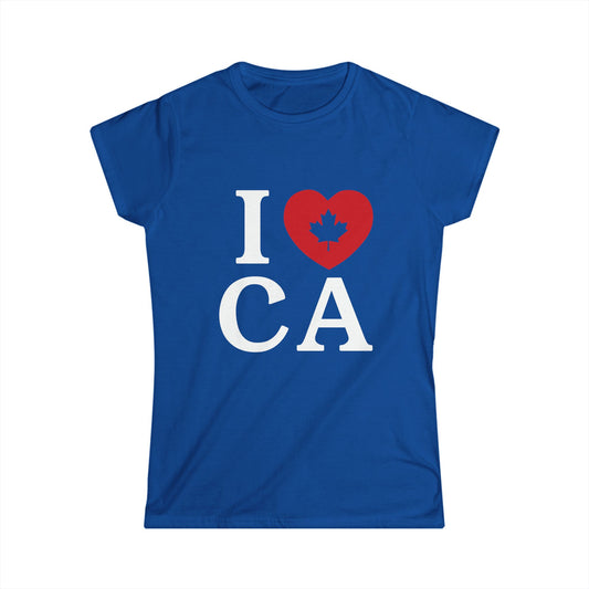 I love Canada women's shirt blue