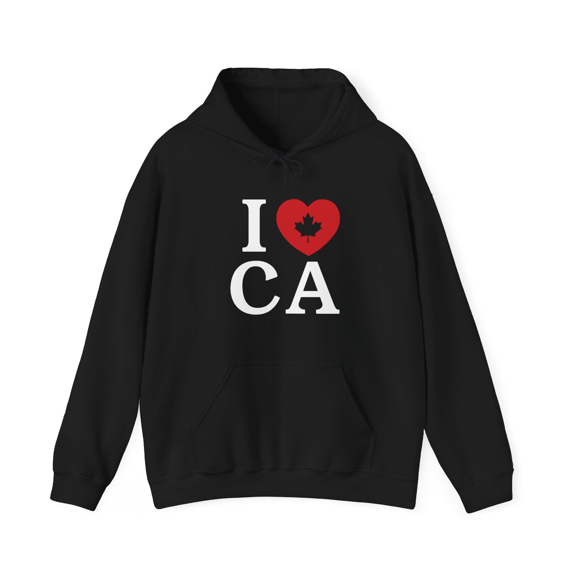 I Love Canada Hoodie Black