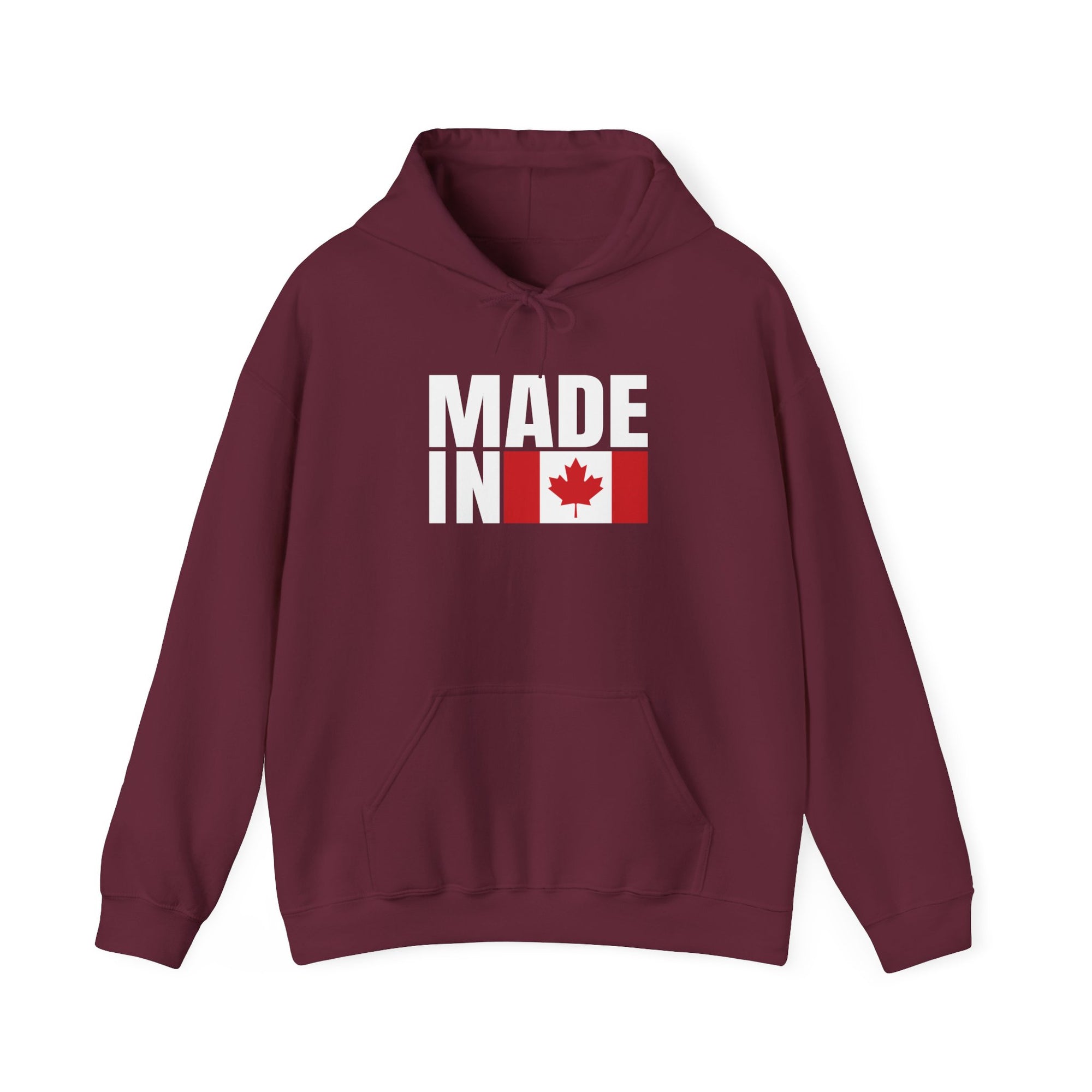 Made in Canada hoodie maroon