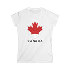 maple leaf women's shirt white