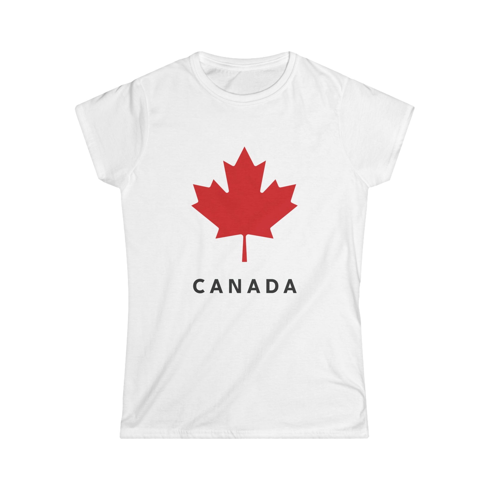 maple leaf women's shirt white