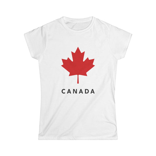 maple leaf women's shirt white