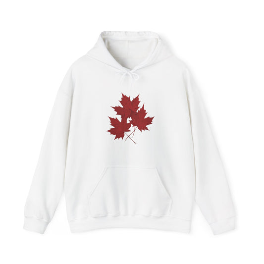 maple leaves hoodie white