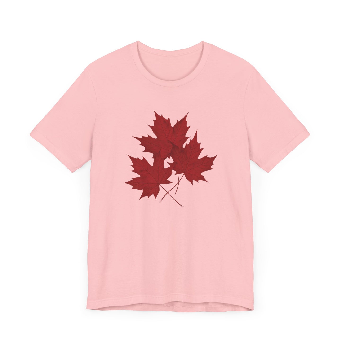 Maple leaves shirt pink