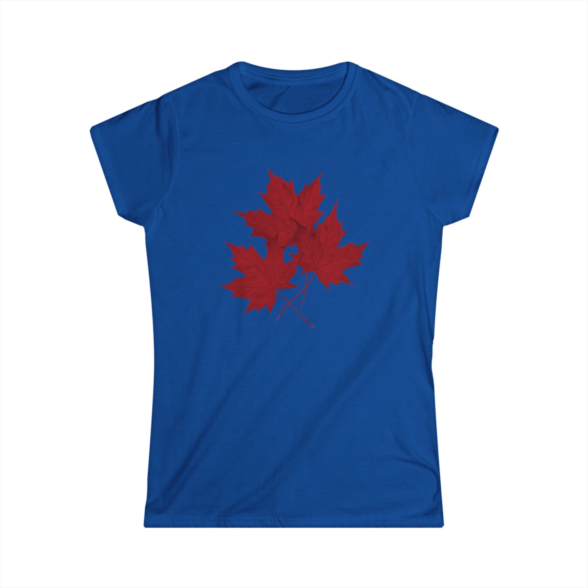 Maple Leaves Women's Shirt Blue