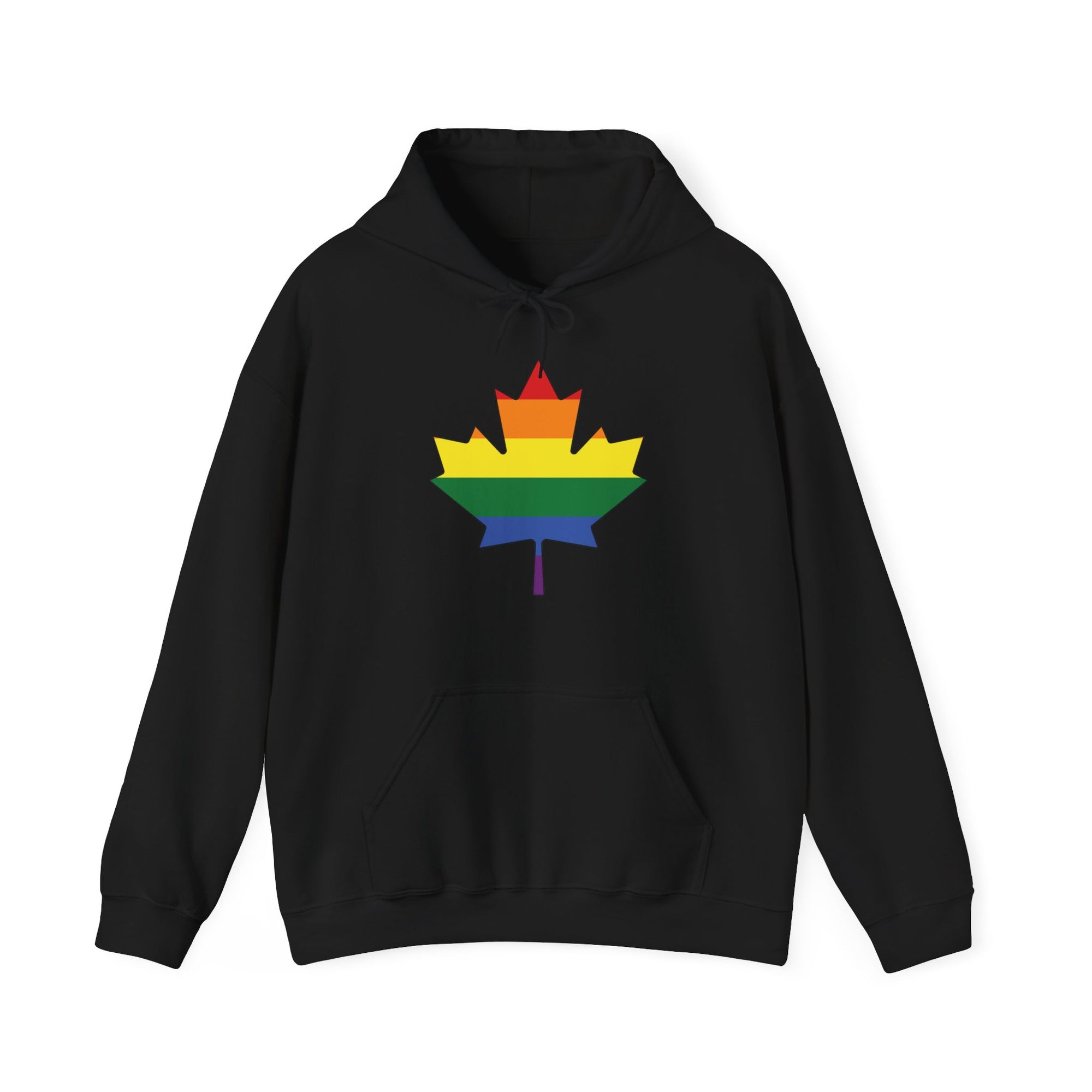 Pride Maple Leaf Women Hoodie Black
