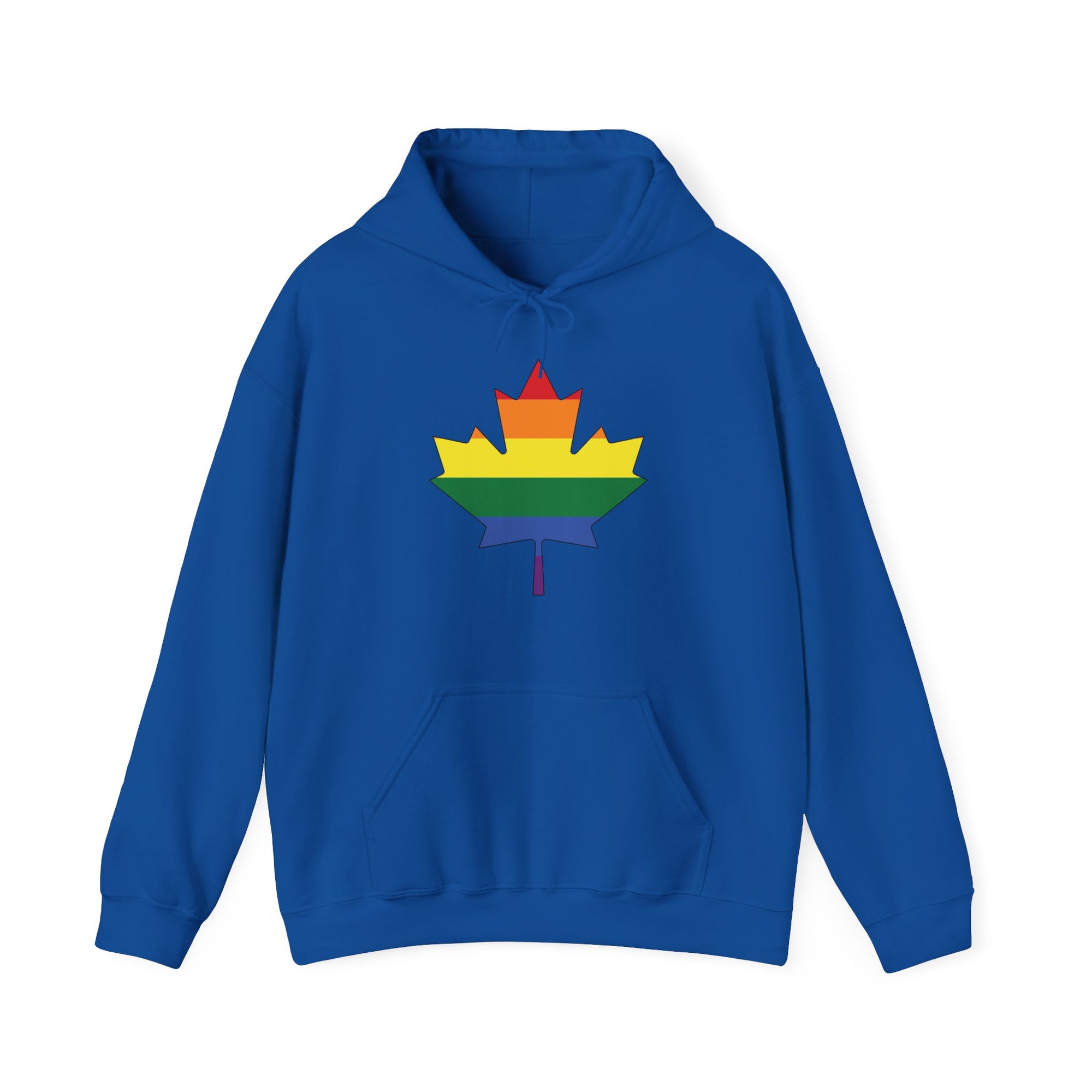 Pride Maple Leaf Women Hoodie Blue