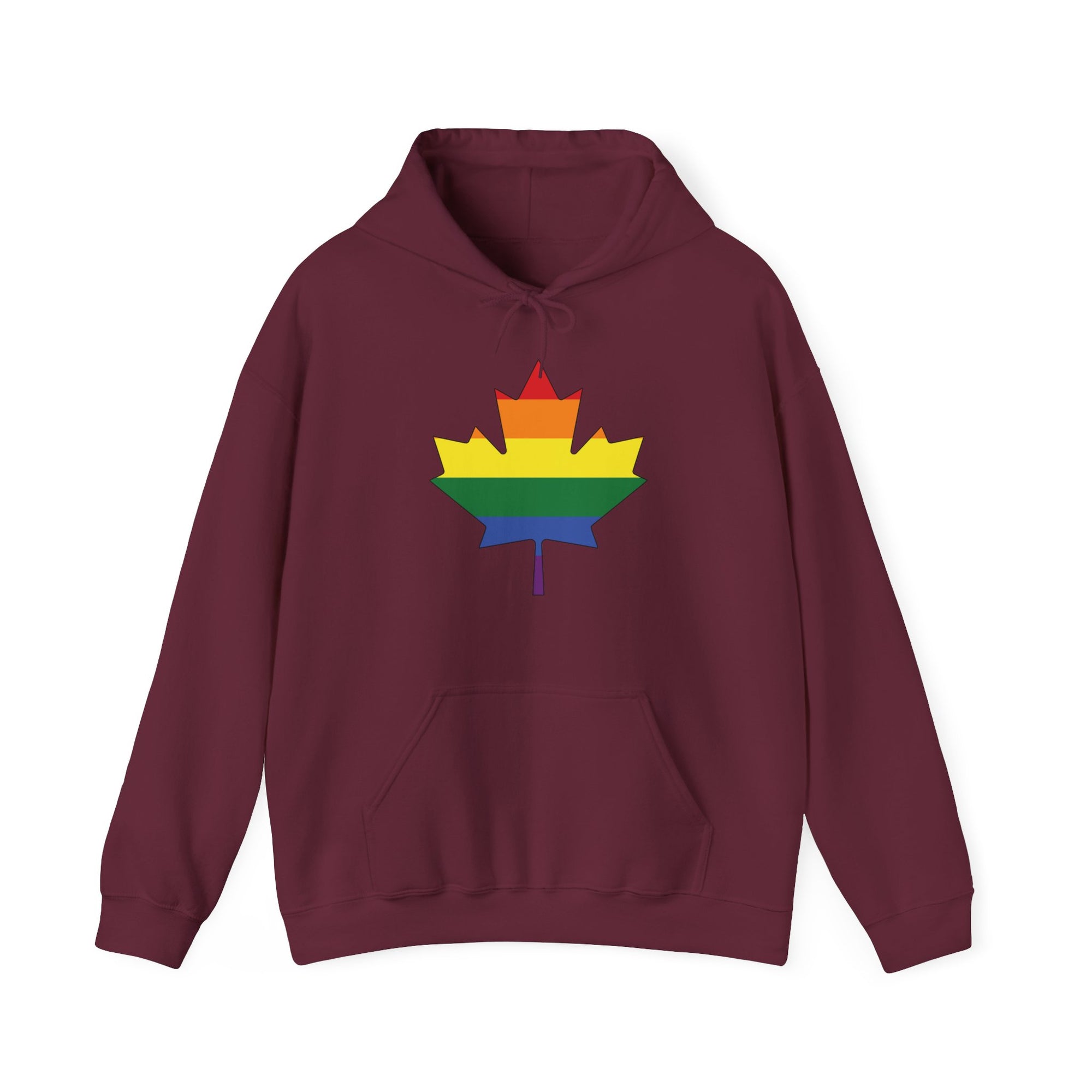 Pride Maple Leaf Women Hoodie Maoon
