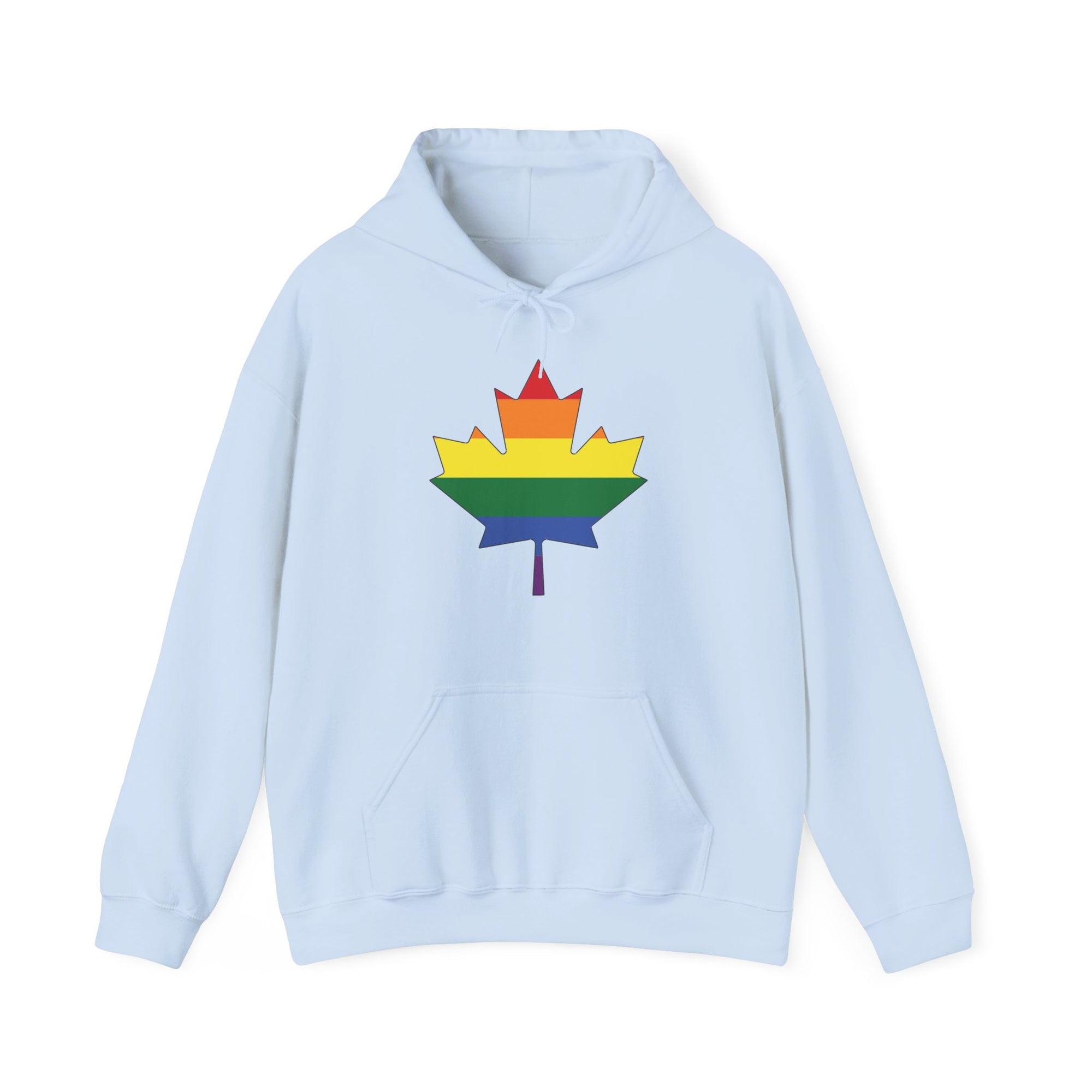 Pride Maple Leaf Women Hoodie Sky Blue