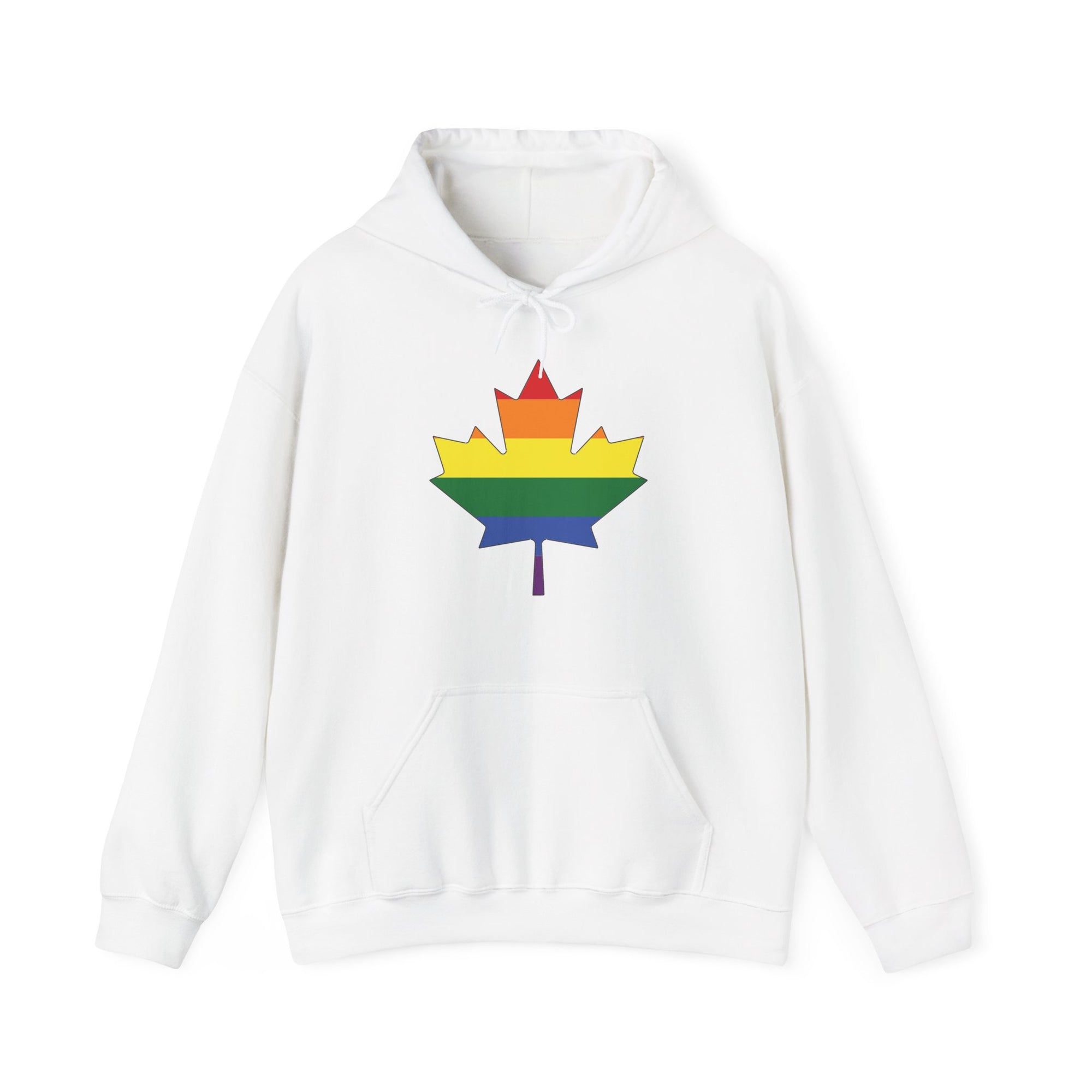 Pride Maple Leaf Women Hoodie White