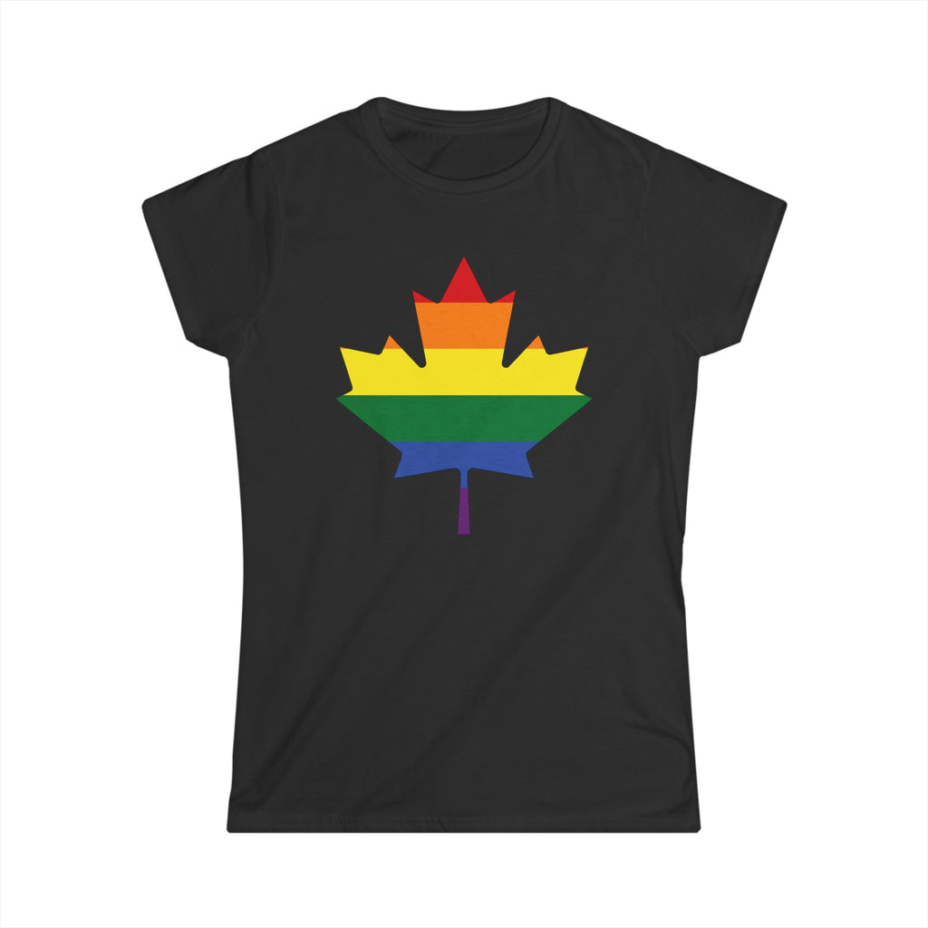 Pride Maple Leaf Women Shirt Black