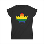 Pride Maple Leaf Women Shirt Black
