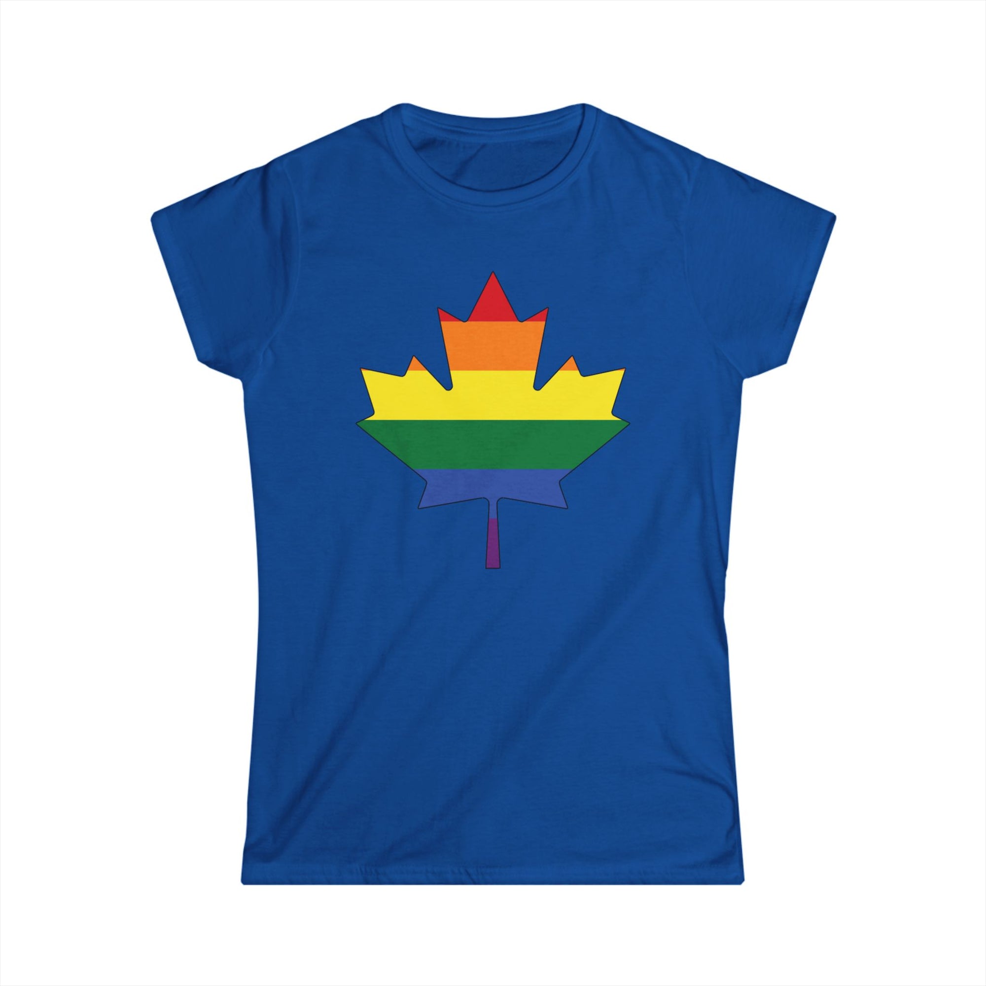 Pride Maple Leaf Women Shirt Blue
