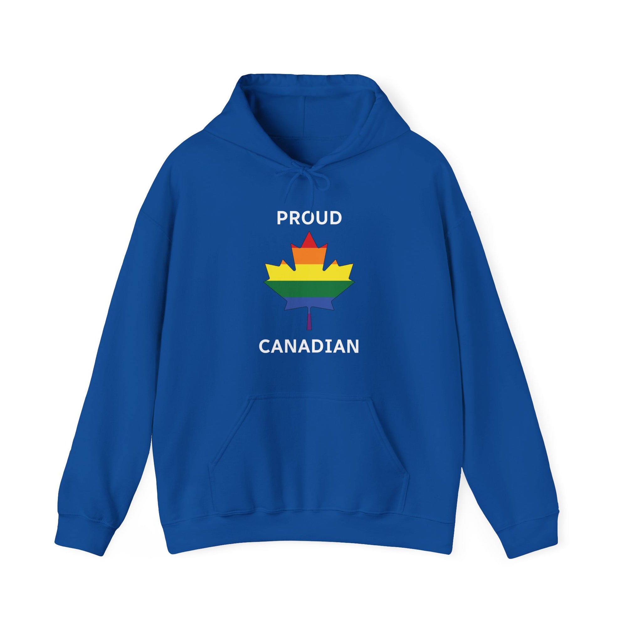 proud canadian maple leaf hoodie blue