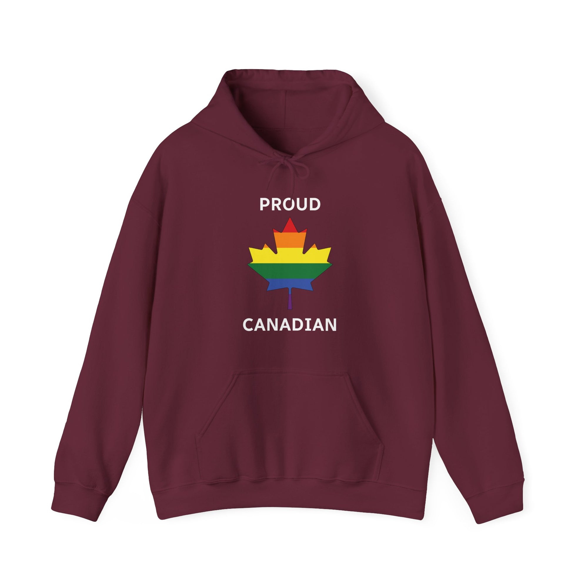 proud canadian maple leaf hoodie maroon