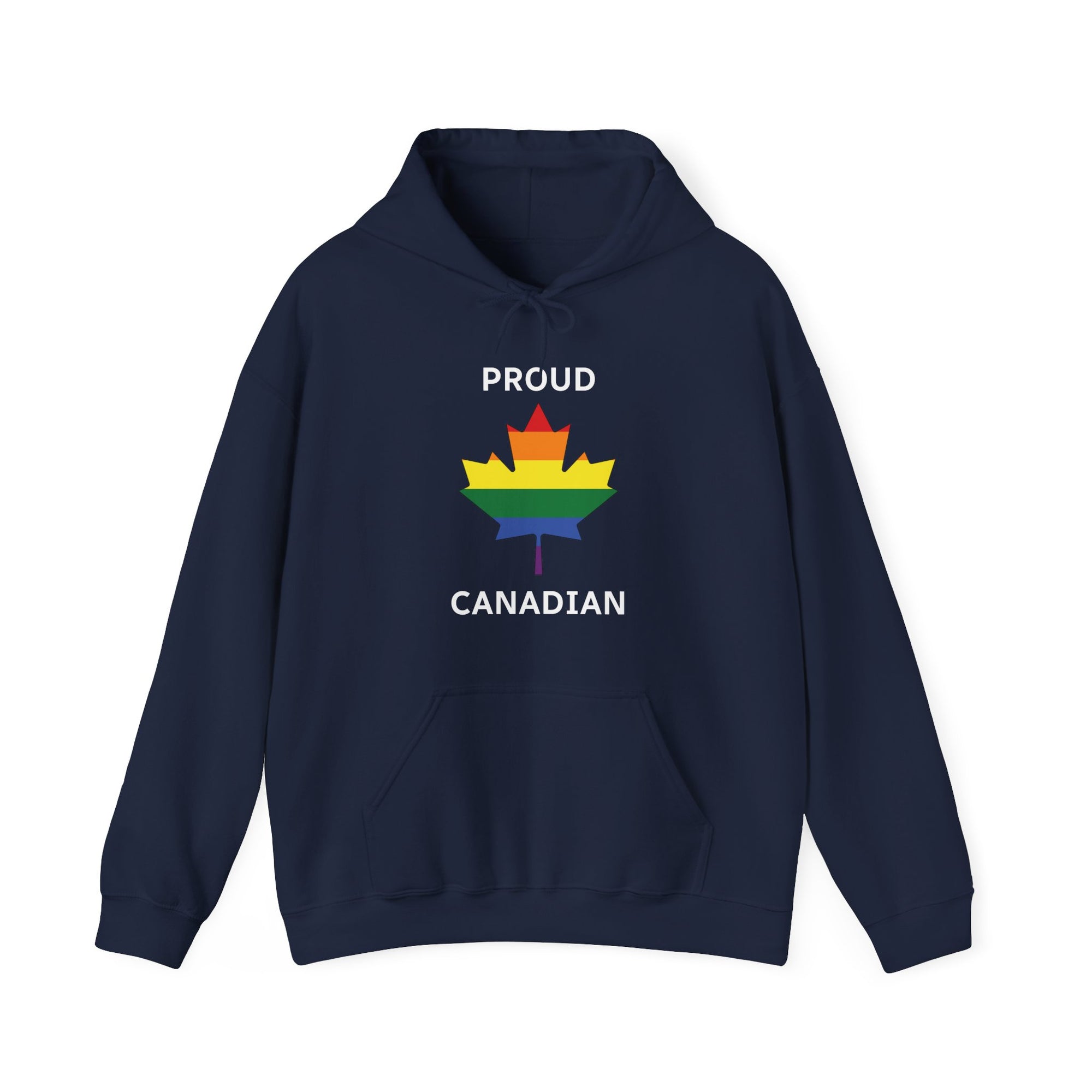 proud canadian maple leaf hoodie navy