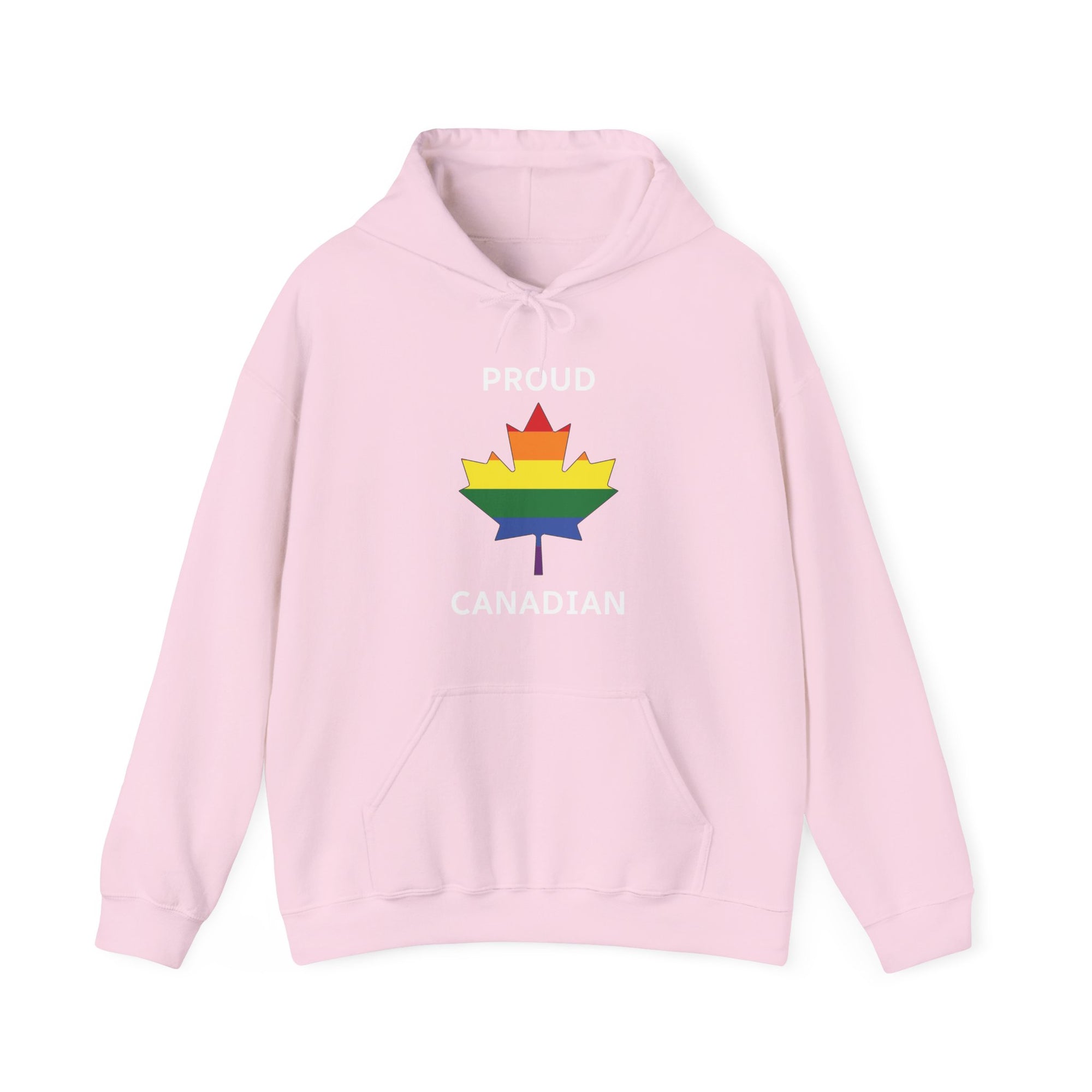 proud canadian maple leaf hoodie pink