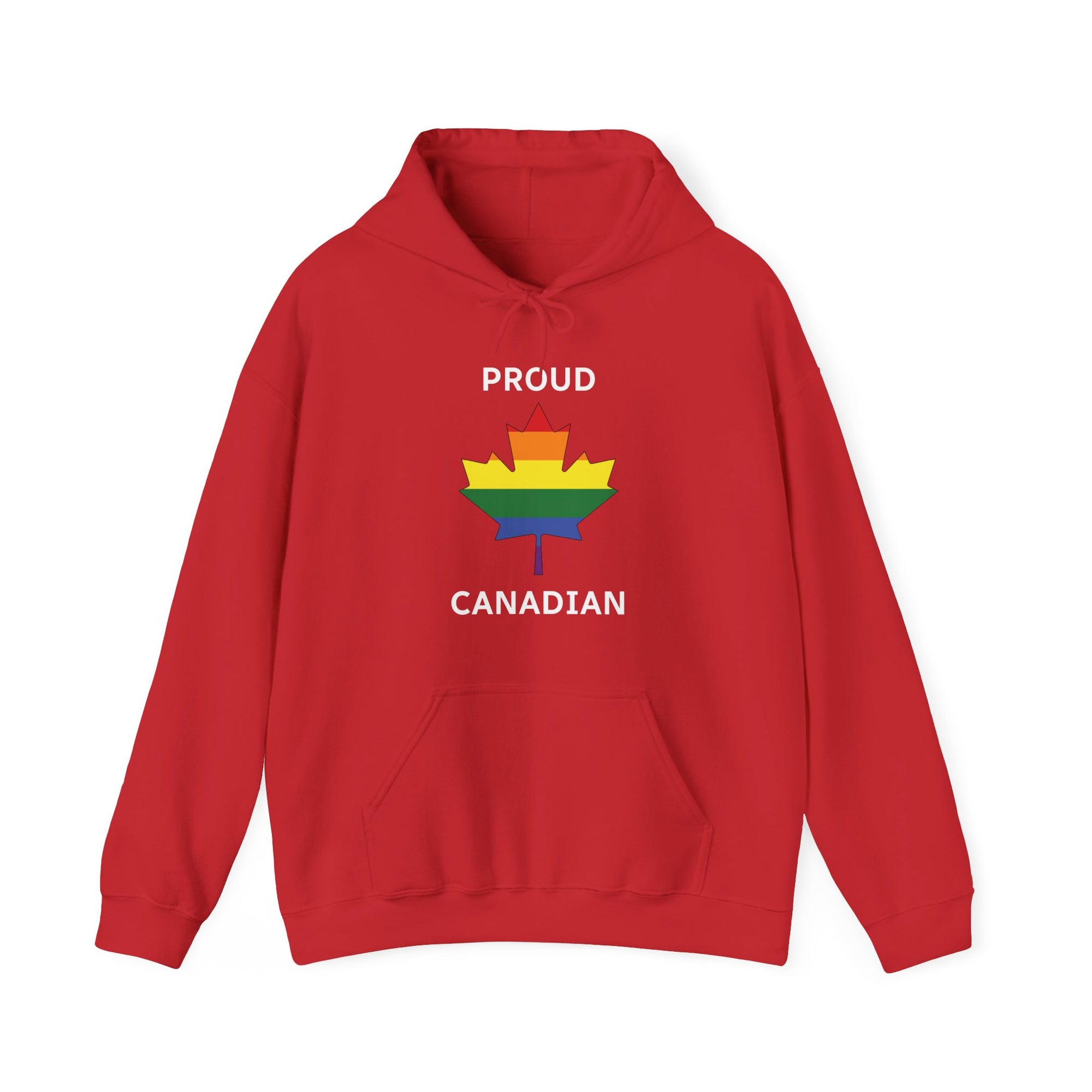 proud canadian maple leaf hoodie red