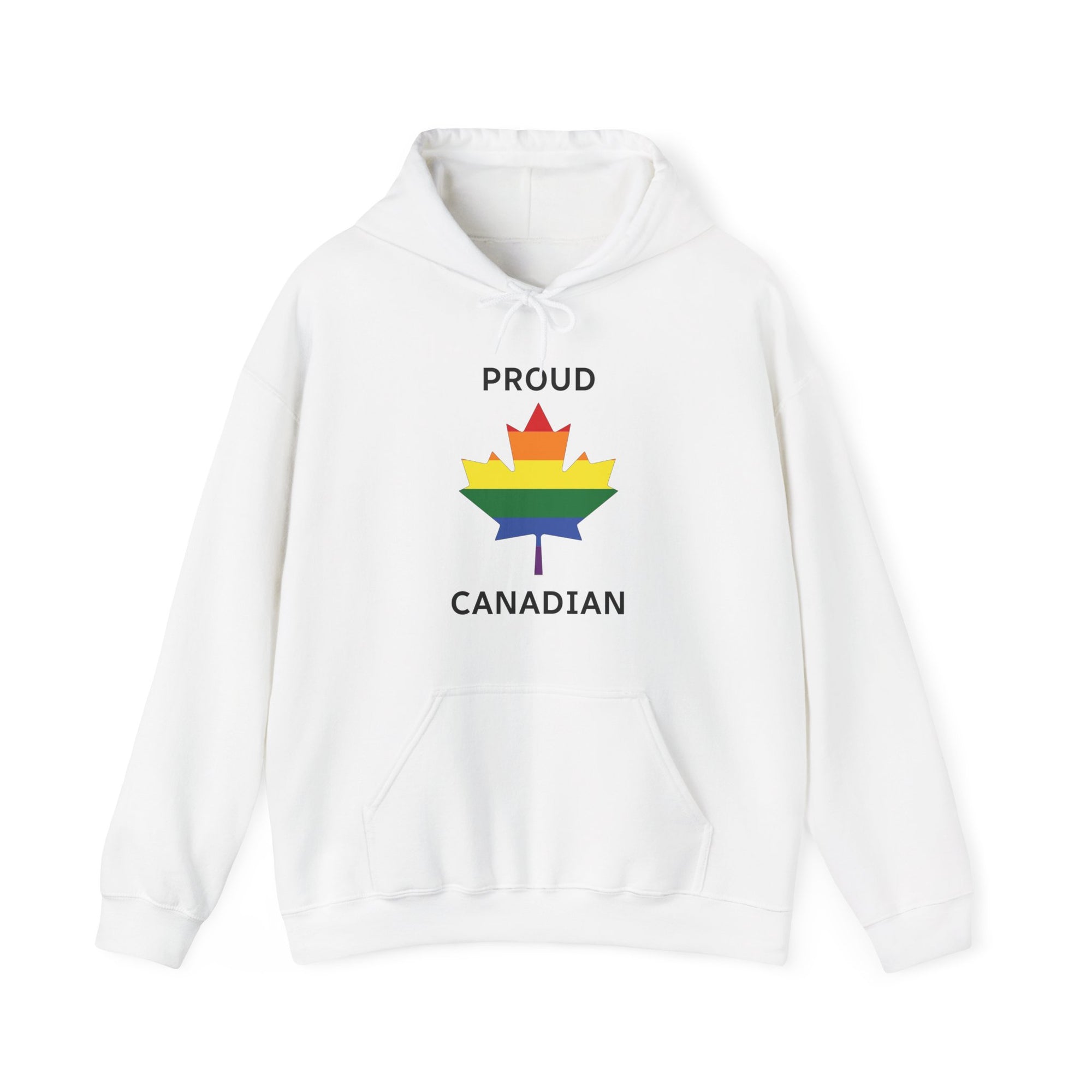 proud canadian maple leaf hoodie white