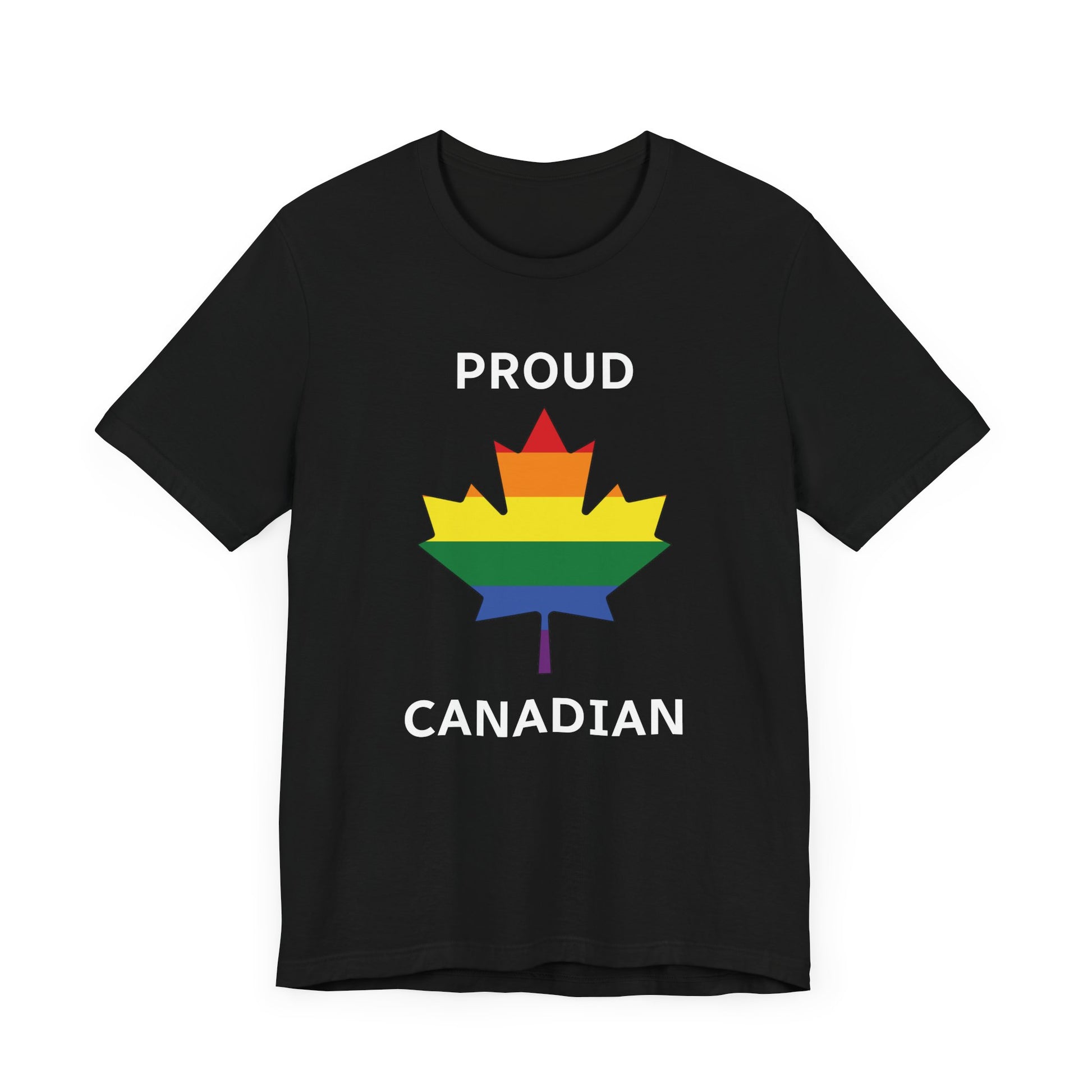 proud canadian maple leaf shirt black